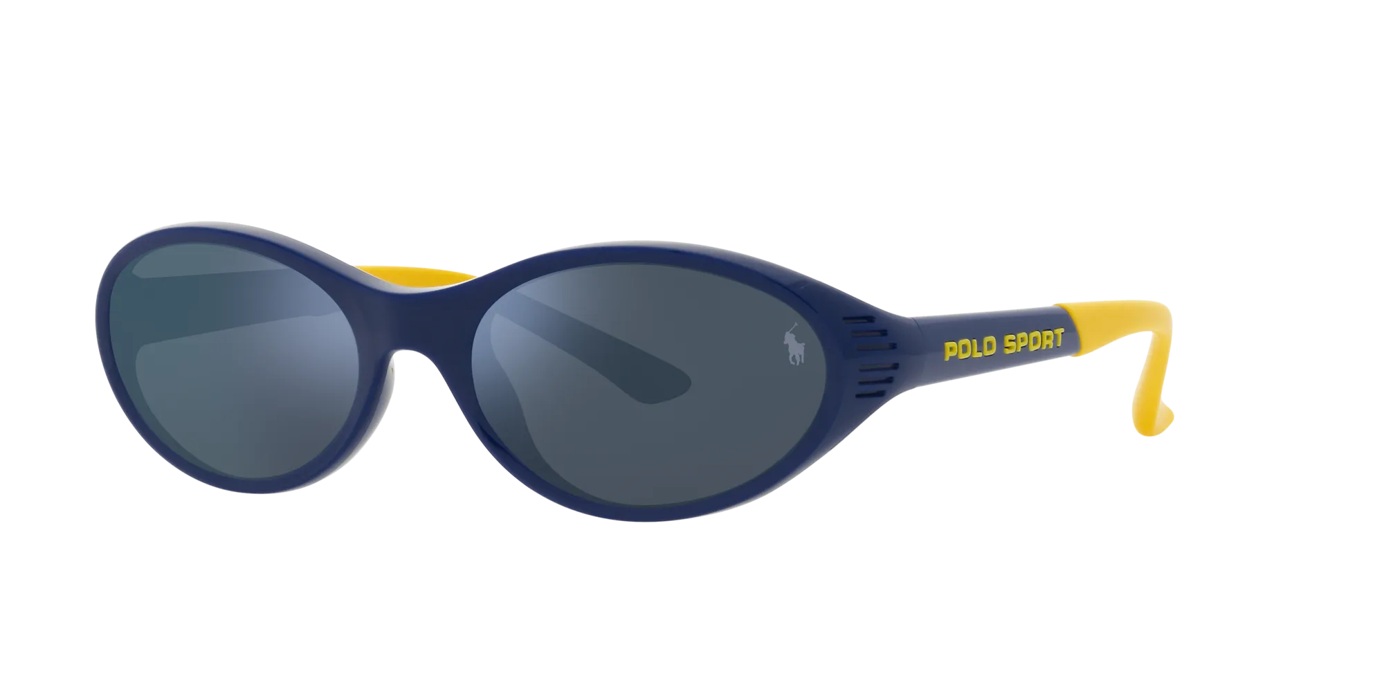 Polo Ralph Lauren PH4197U 588655 Occhiali da sole Iniettato Blu Blu Rotonda Specchiate - immagine 3