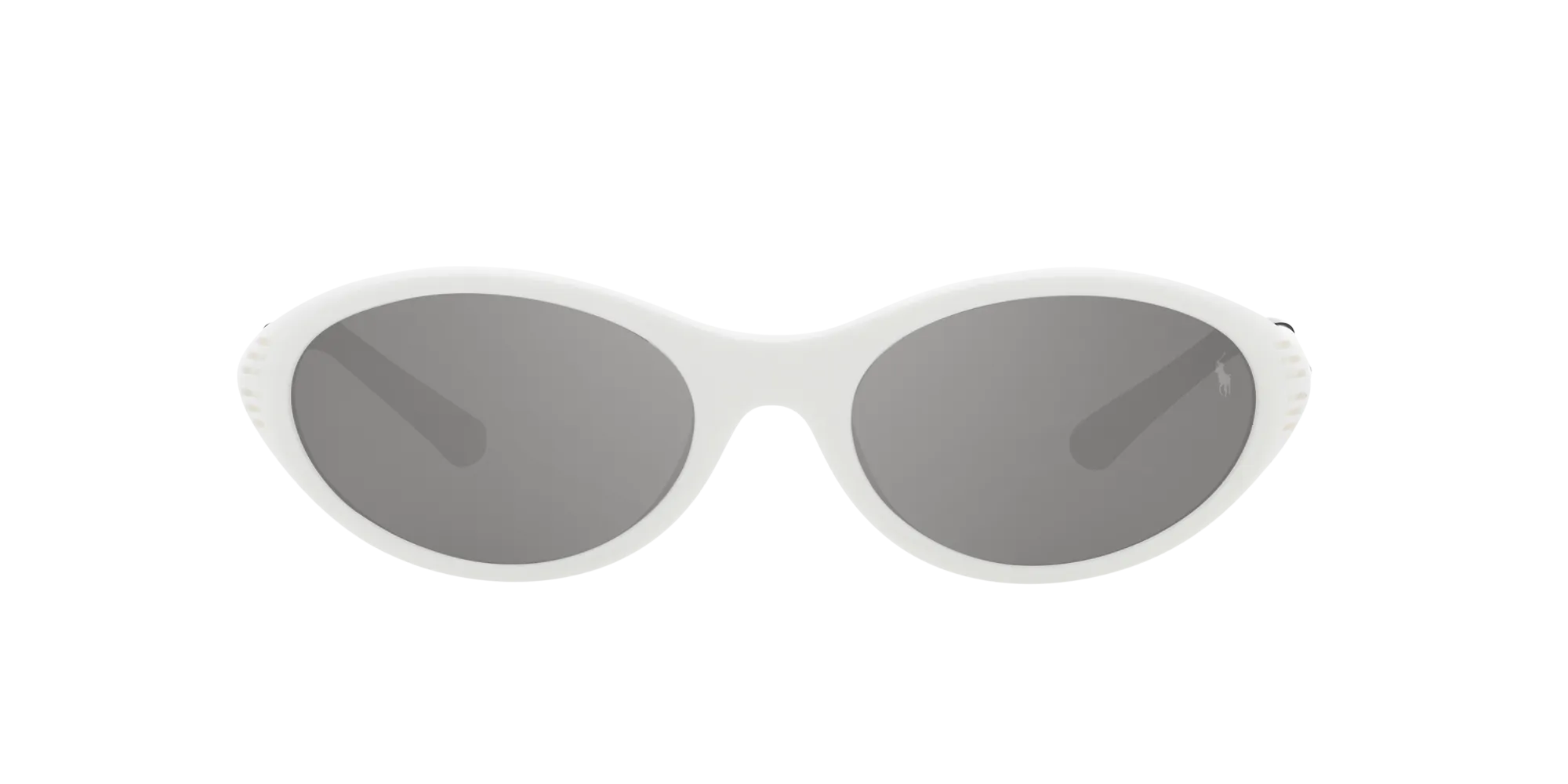 Polo Ralph Lauren PH4197U 51016G Occhiali da sole Iniettato Bianco Grigio Rotonda Specchiate - immagine 2