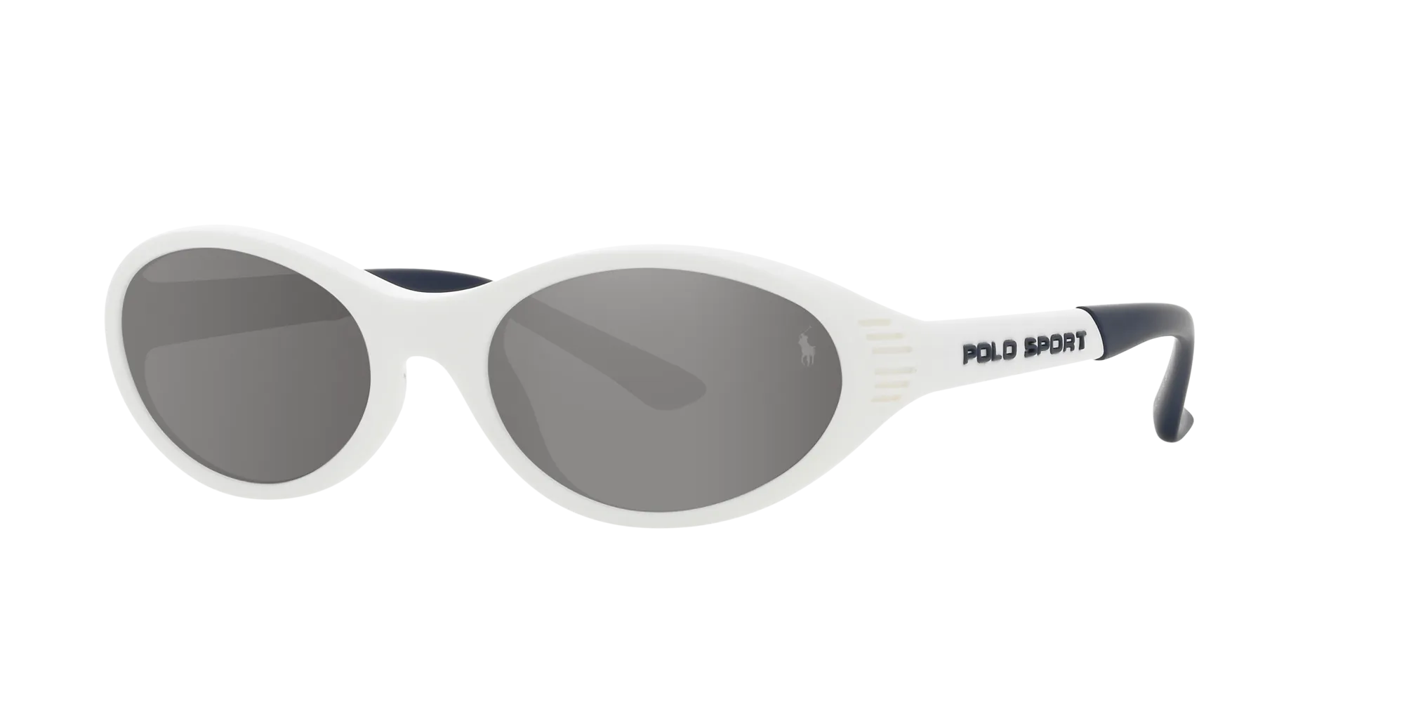 Polo Ralph Lauren PH4197U 51016G Occhiali da sole Iniettato Bianco Grigio Rotonda Specchiate - immagine 3