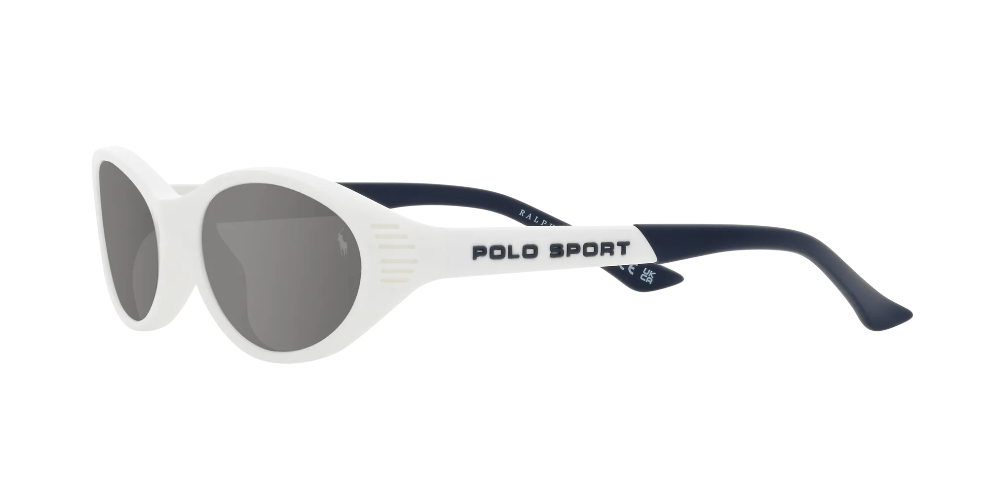 Polo Ralph Lauren PH4197U 51016G Occhiali da sole Iniettato Bianco Grigio Rotonda Specchiate - immagine 4