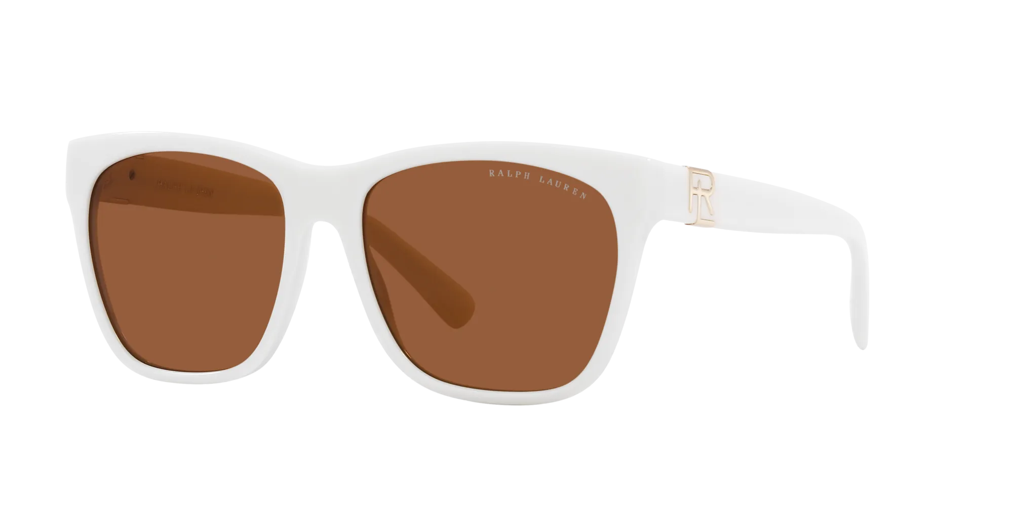Ralph Lauren RL8212 THE RICKY II 605573 Occhiali da sole Acetato Bianco Marrone Squadrata Normale - immagine 3