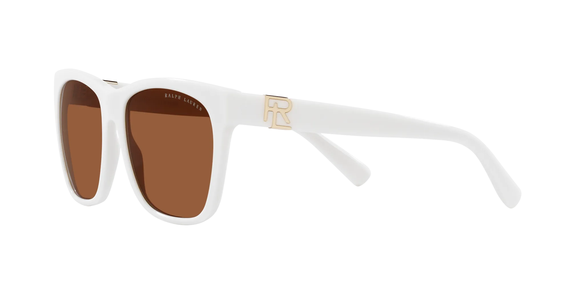 Ralph Lauren RL8212 THE RICKY II 605573 Occhiali da sole Acetato Bianco Marrone Squadrata Normale - immagine 4