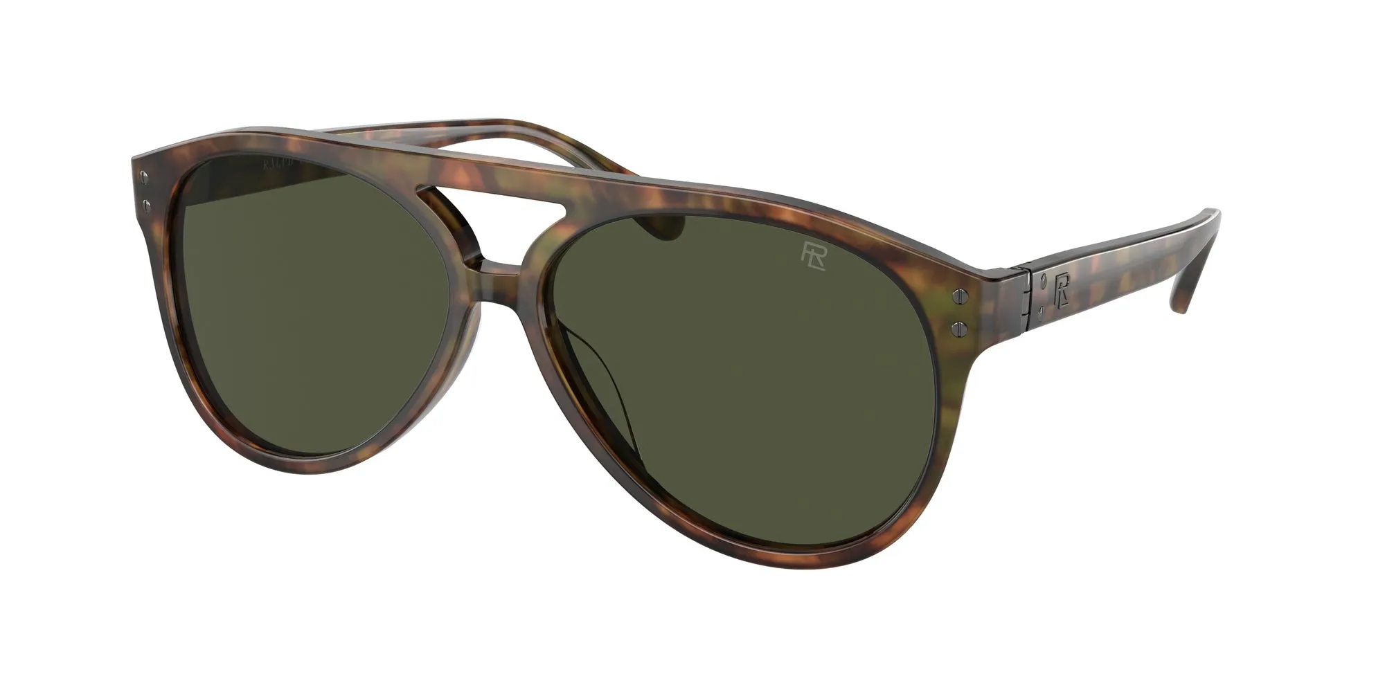 Ralph Lauren RL8211U THE CRUISER 501731 Occhiali da sole Acetato Tartaruga Verde Pilot Normale - immagine 1
