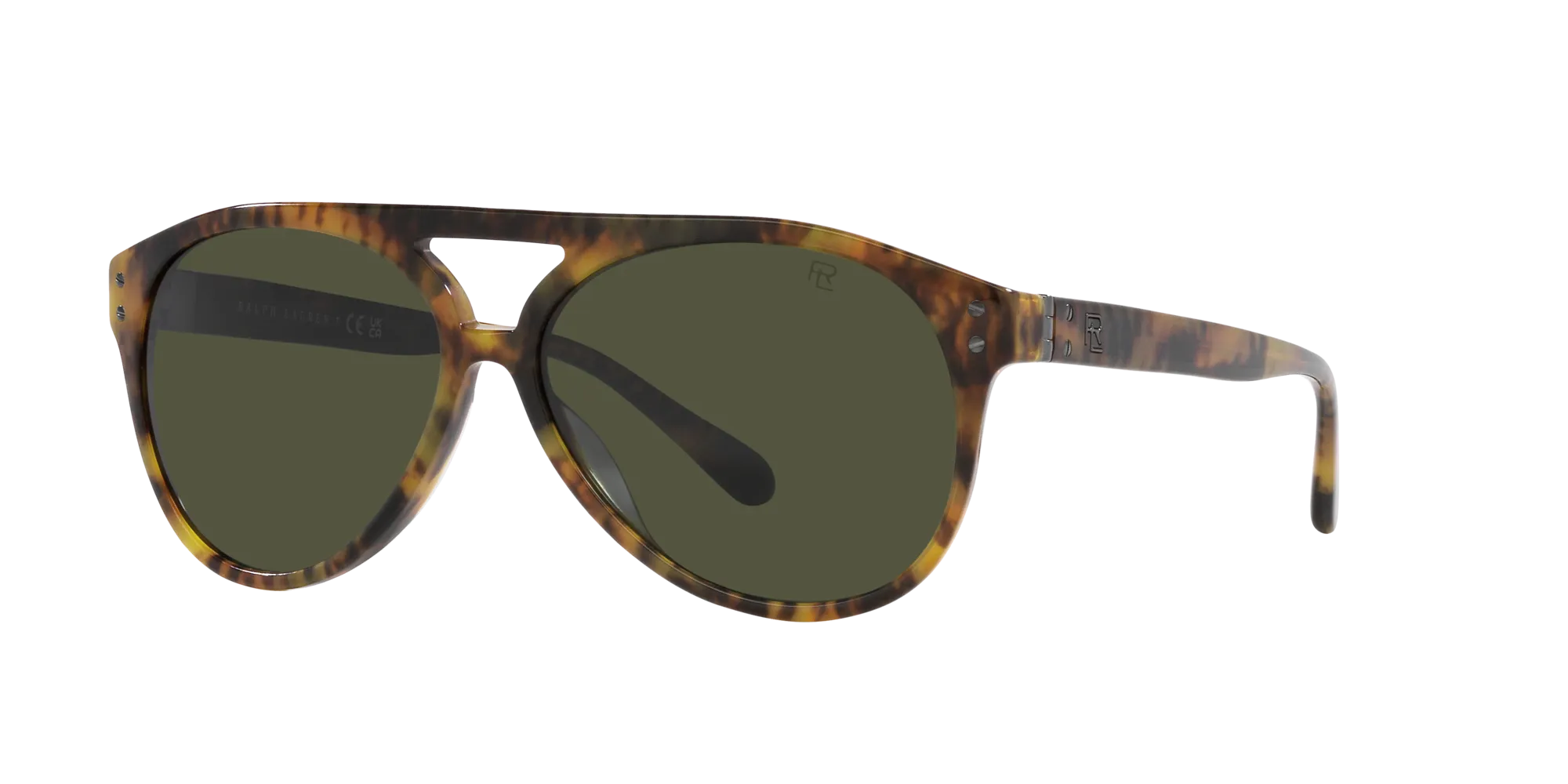 Ralph Lauren RL8211U THE CRUISER 501731 Occhiali da sole Acetato Tartaruga Verde Pilot Normale - immagine 3
