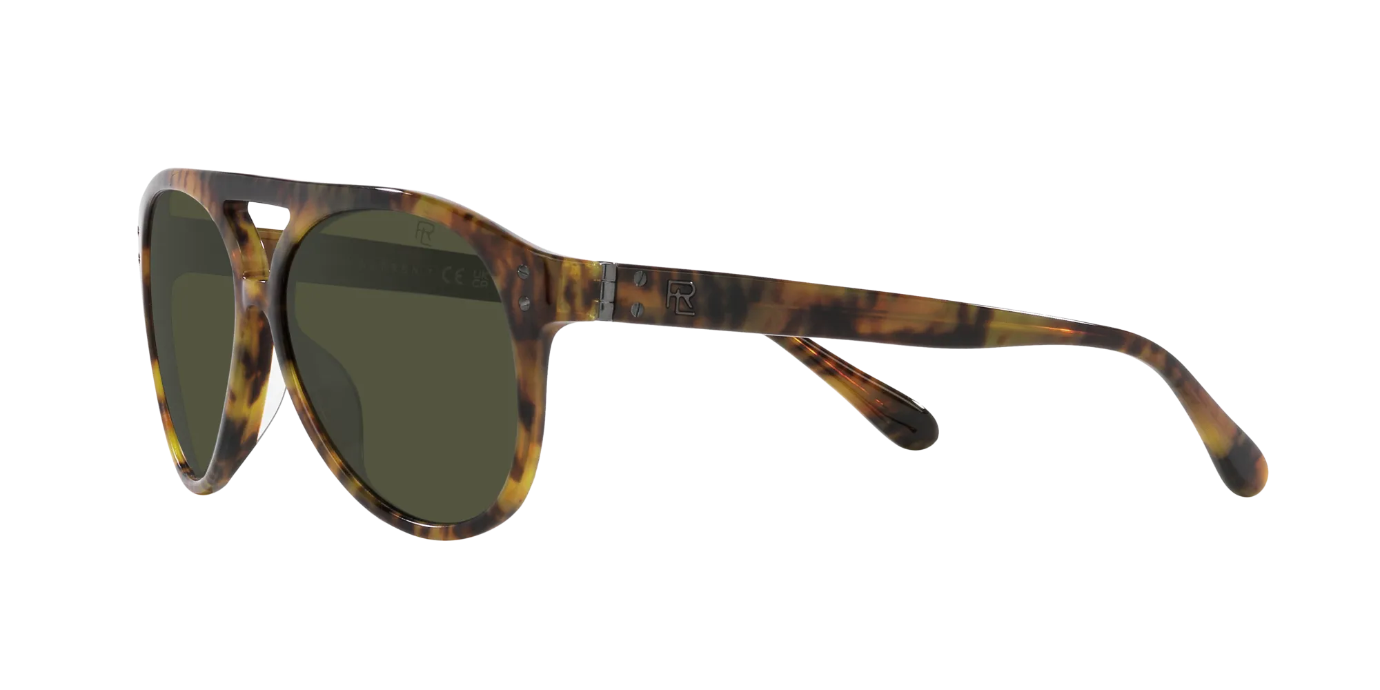 Ralph Lauren RL8211U THE CRUISER 501731 Occhiali da sole Acetato Tartaruga Verde Pilot Normale - immagine 4