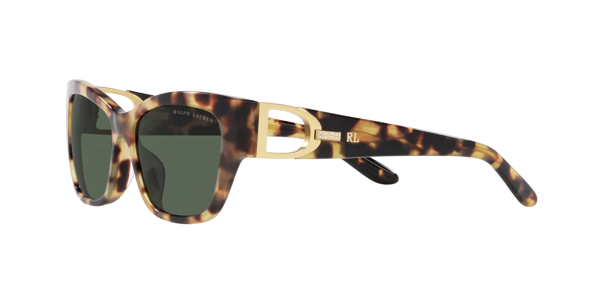 Ralph Lauren RL8206U THE AUDREY 500471 Occhiali da sole Acetato Tartaruga Verde Farfalla Normale - immagine 4