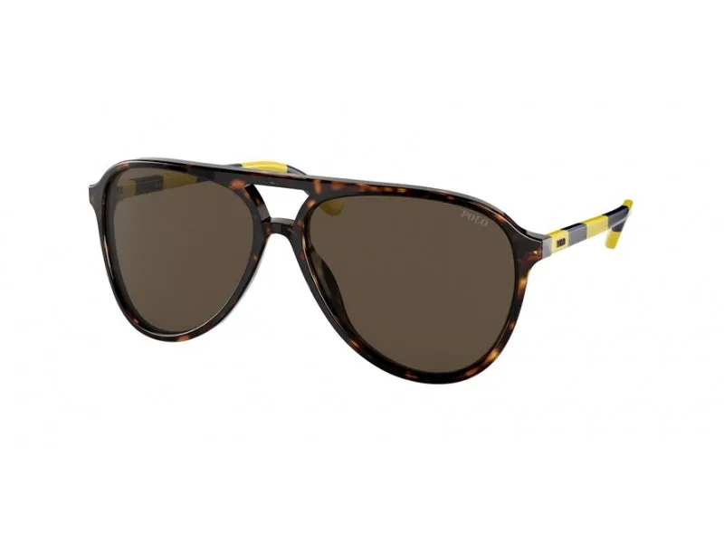 Polo Ralph Lauren PH4173 500373 Occhiali da sole Acetato Tartaruga Marrone Pilot Normale - immagine 1
