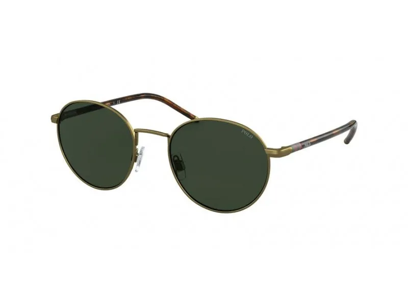 Polo Ralph Lauren PH3133 932471 Occhiali da sole Metallo Marrone Verde Pantos Normale - immagine 1
