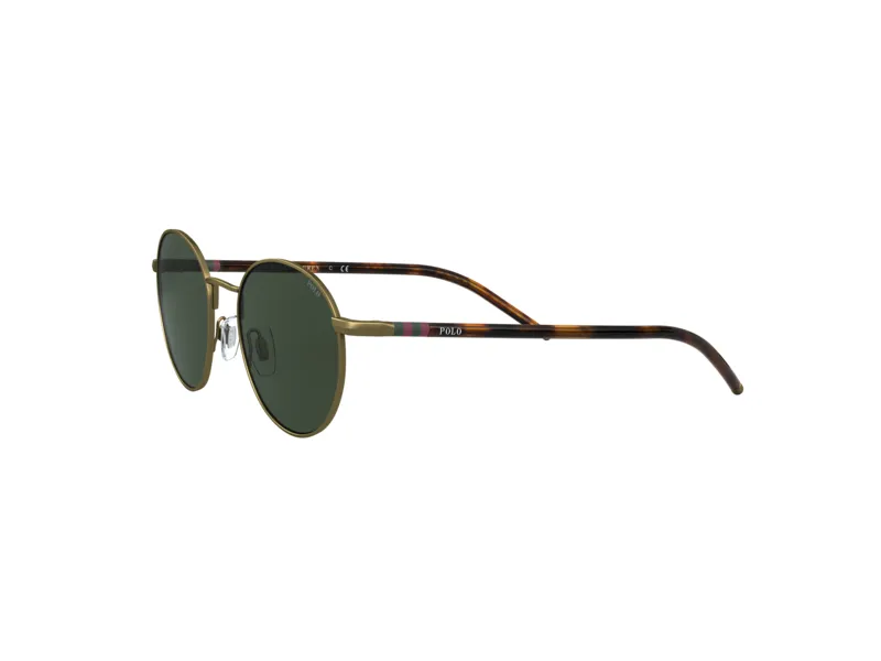 Polo Ralph Lauren PH3133 932471 Occhiali da sole Metallo Marrone Verde Pantos Normale - immagine 3