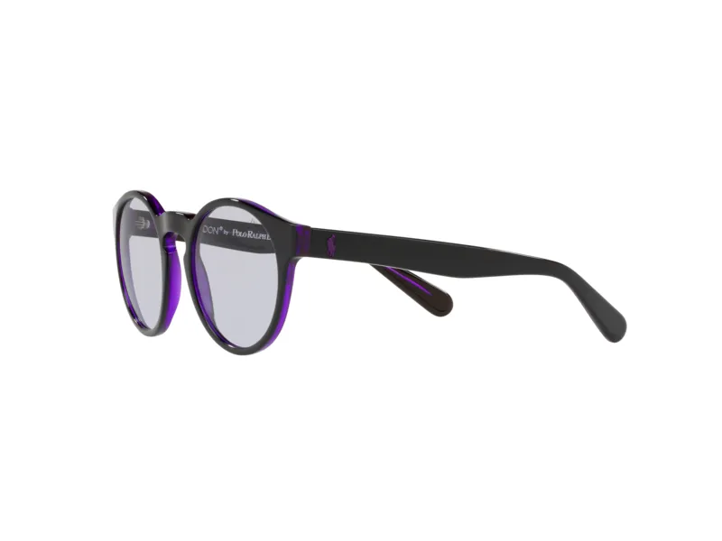 Polo Ralph Lauren PH4101 56991A Occhiali da sole Acetato Nero Lilla Pantos Normale - immagine 3