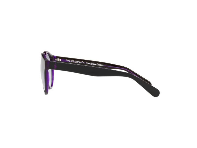 Polo Ralph Lauren PH4101 56991A Occhiali da sole Acetato Nero Lilla Pantos Normale - immagine 4