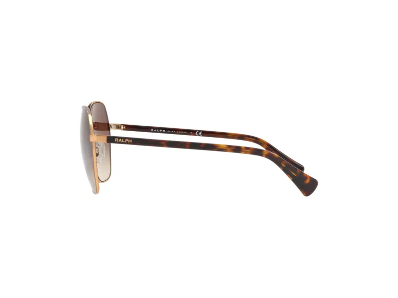 Ralph Lauren RA4124 933813 Occhiali da sole Metallo Marrone Marrone Geometrica Normale Sfumato - immagine 4