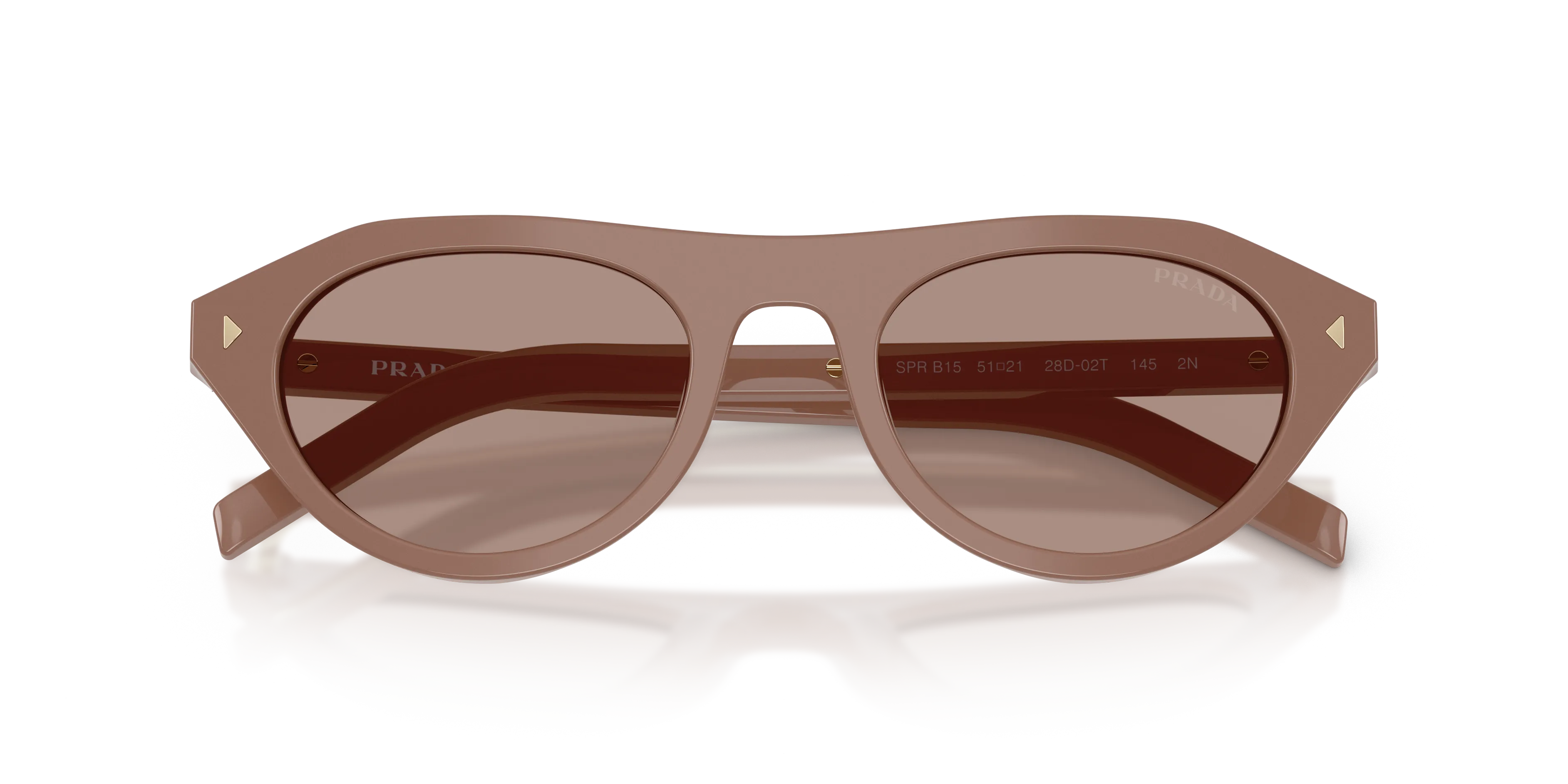Prada PR B15S 28D02T Occhiali da sole Acetato Marrone Marrone Geometrica Normale - immagine 2