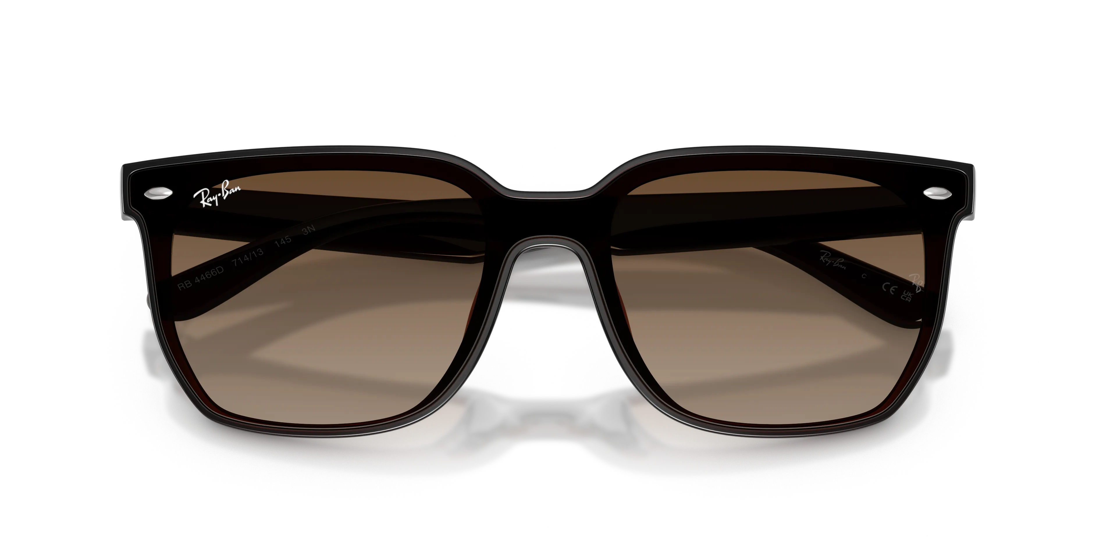 Ray - Ban RB4466D 714/13 Occhiali da sole Nylon Marrone Marrone Squadrata Normale Sfumato - immagine 2