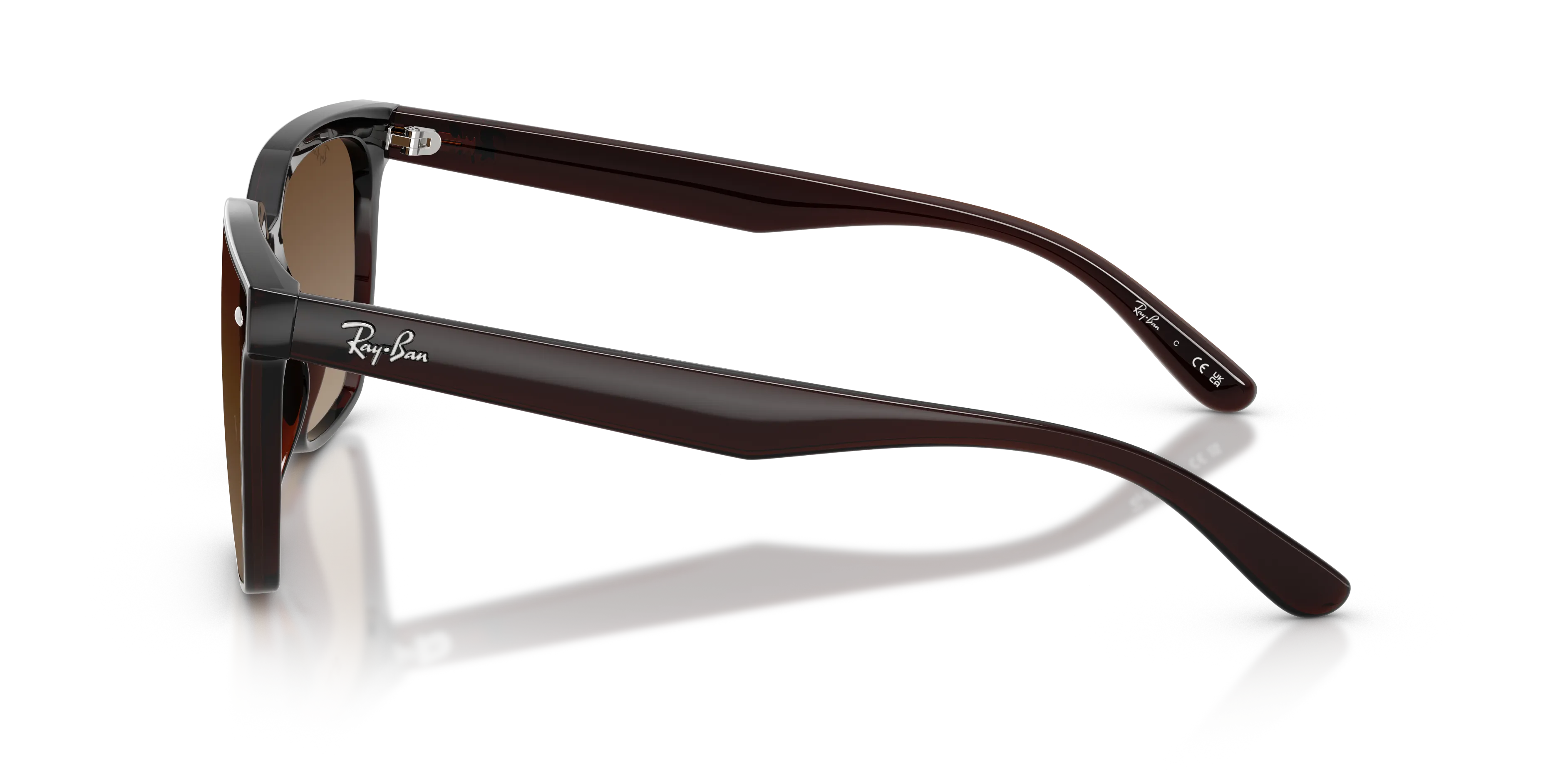 Ray - Ban RB4466D 714/13 Occhiali da sole Nylon Marrone Marrone Squadrata Normale Sfumato - immagine 4