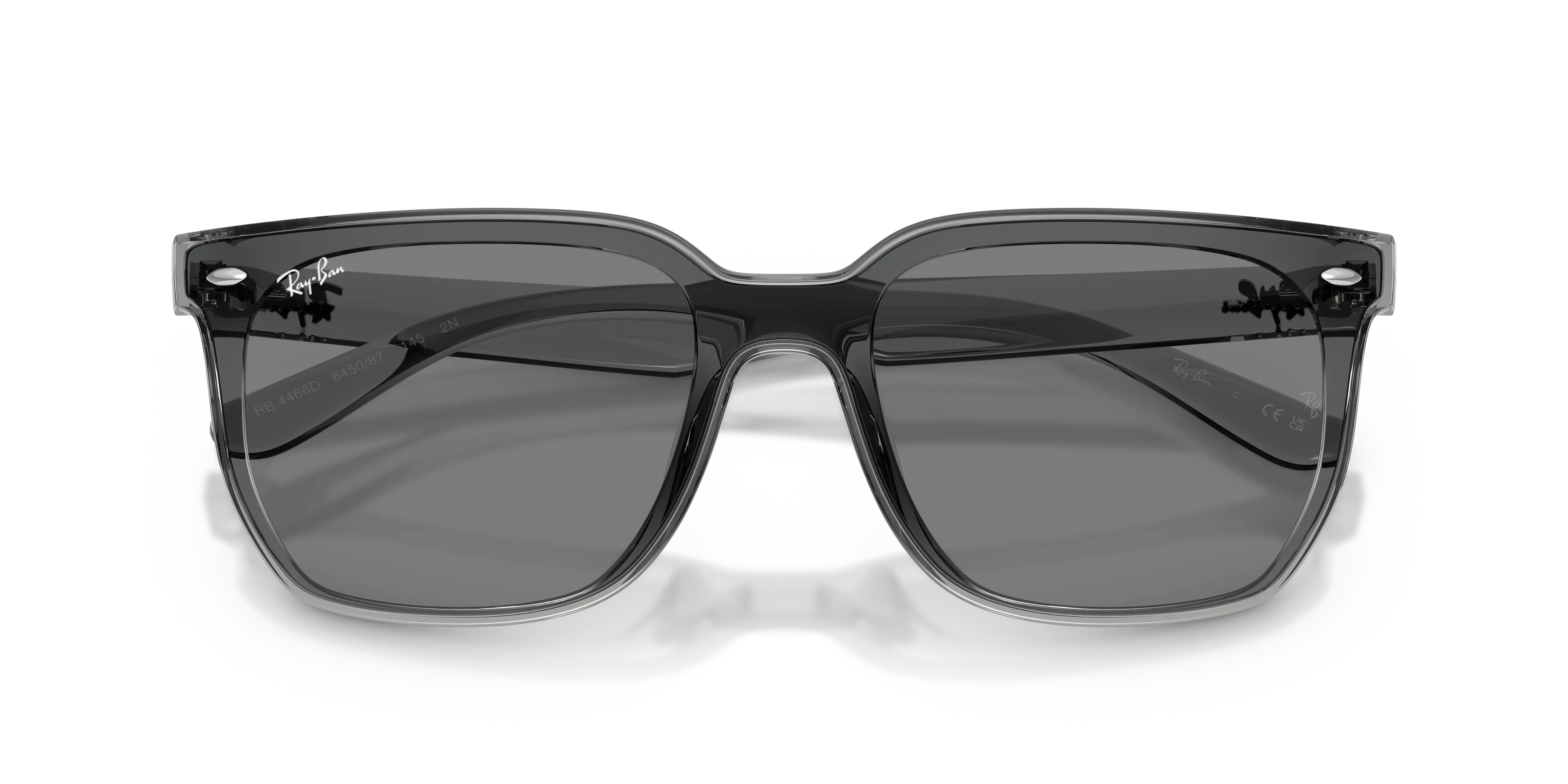 Ray - Ban RB4466D 645087 Occhiali da sole Nylon Grigio Grigio Squadrata Normale - immagine 2