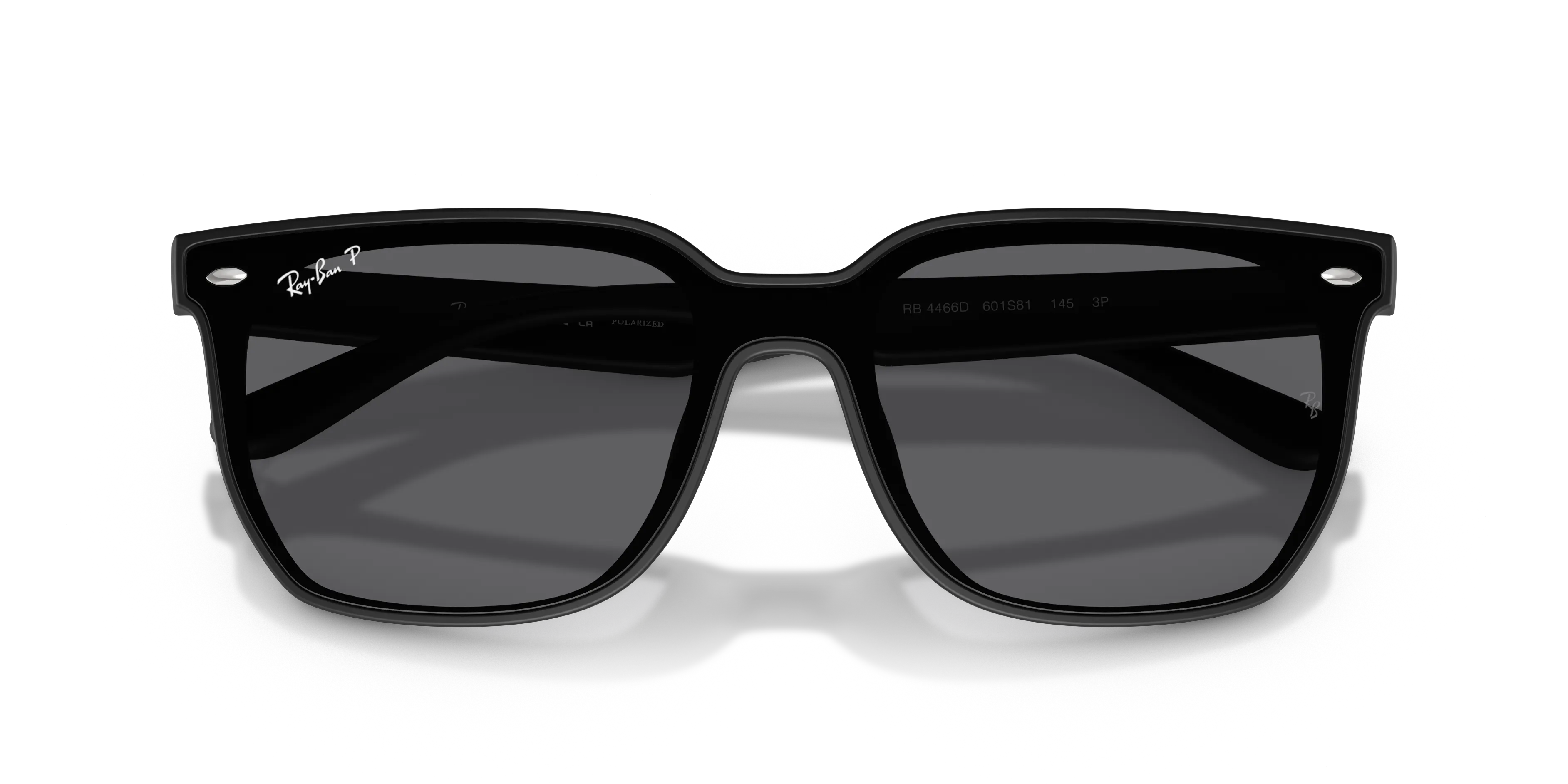 Ray - Ban RB4466D 601S81 Occhiali da sole Nylon Nero Grigio Squadrata Polarizzata - immagine 2