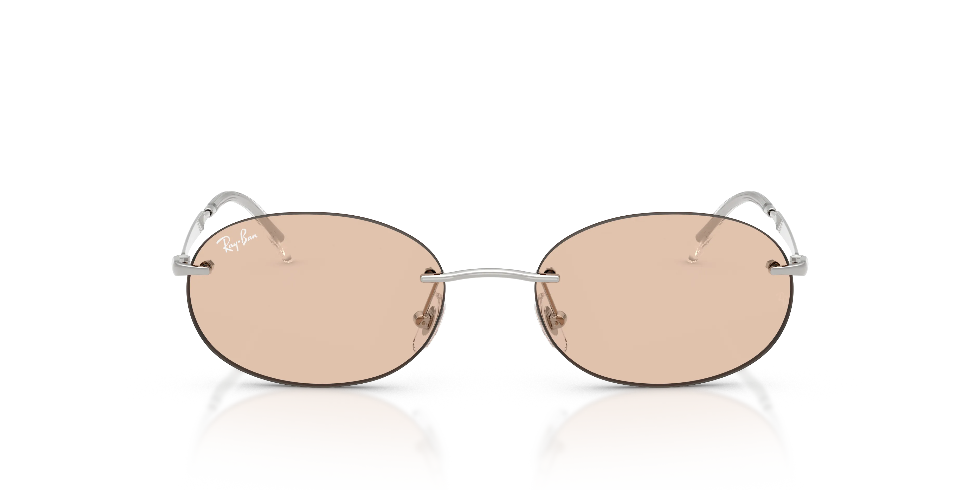 Ray - Ban RB3767 003/MG Occhiali da sole Metallo Argento Marrone Rotonda Fotocromatiche - immagine 3