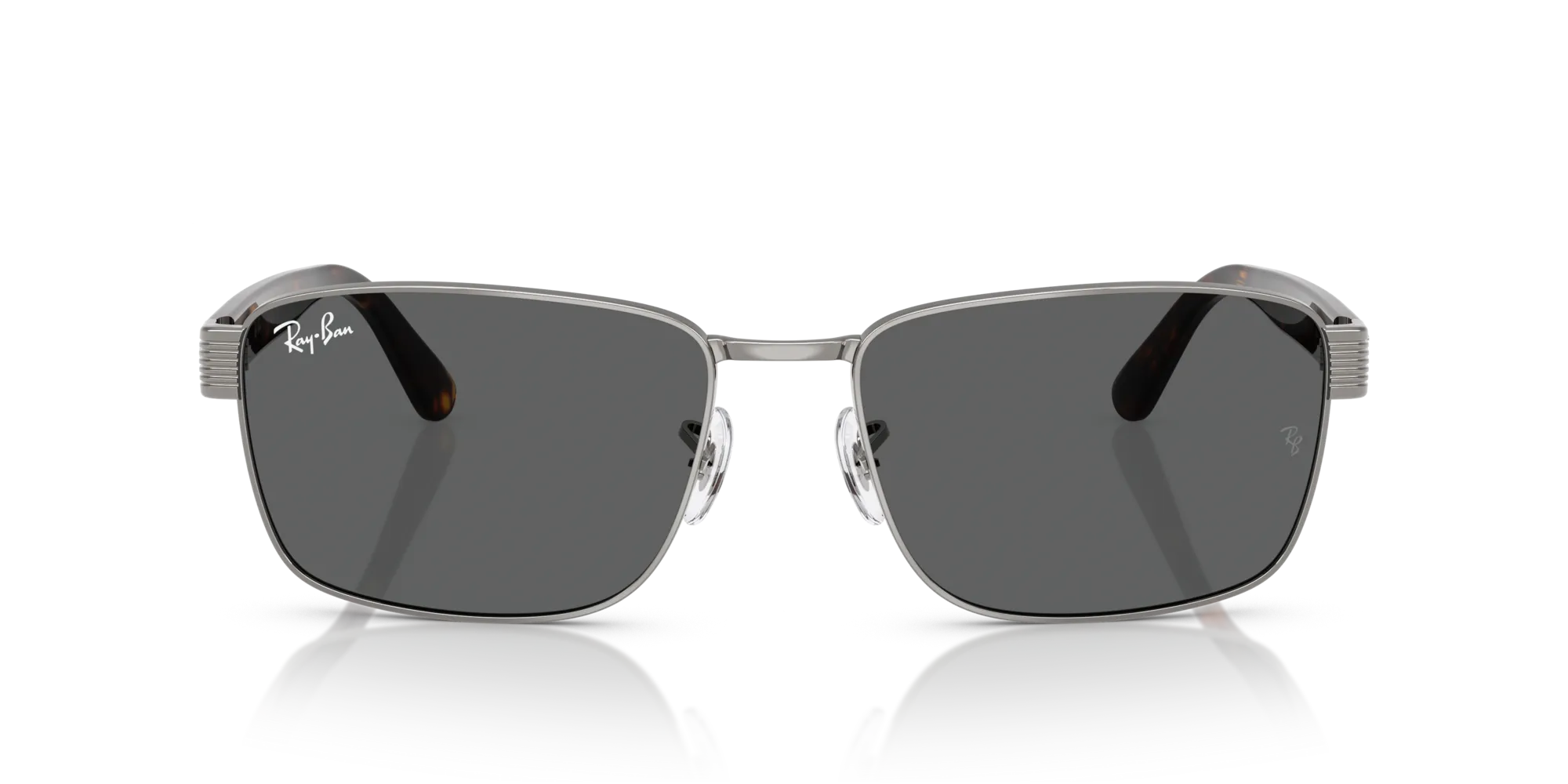 Ray - Ban RB3750 004/B1 Occhiali da sole Metallo Grigio Grigio Squadrata Normale - immagine 3