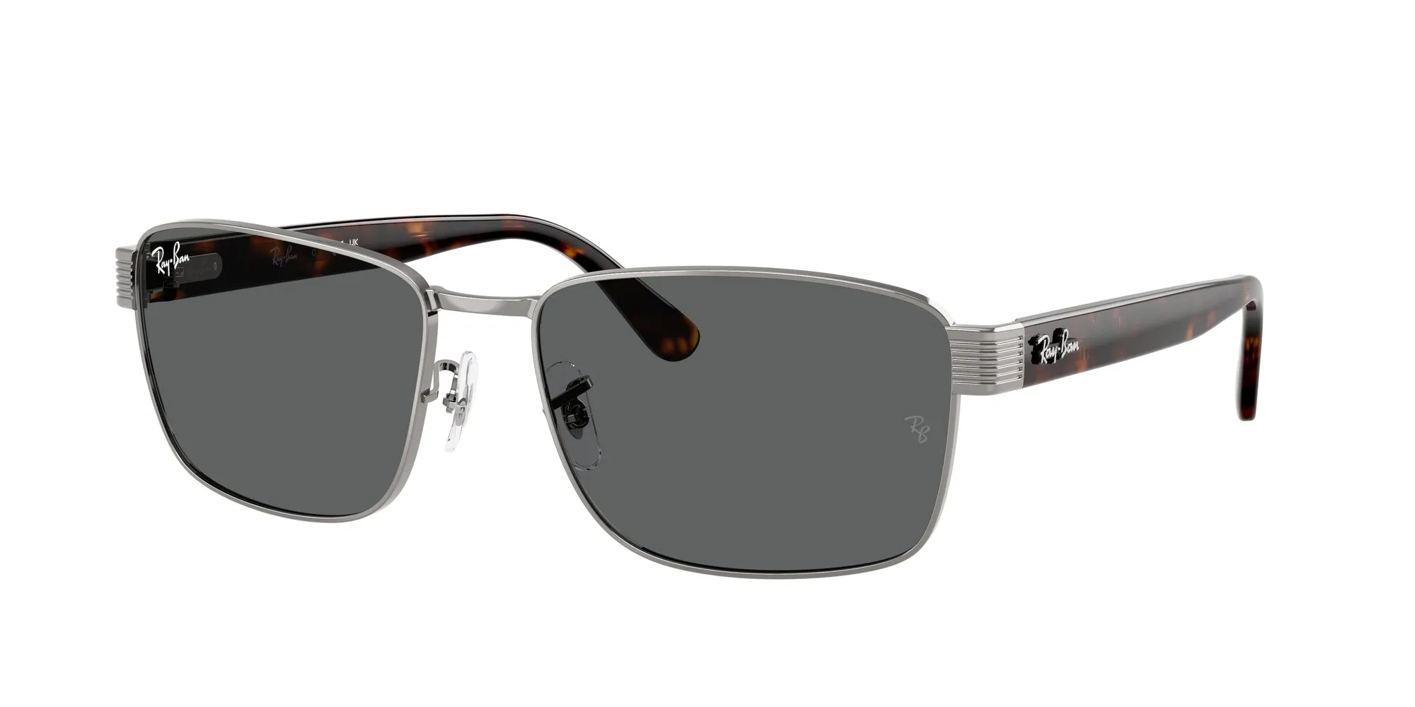 Ray - Ban RB3750 004/B1 Occhiali da sole Metallo Grigio Grigio Squadrata Normale - immagine 1