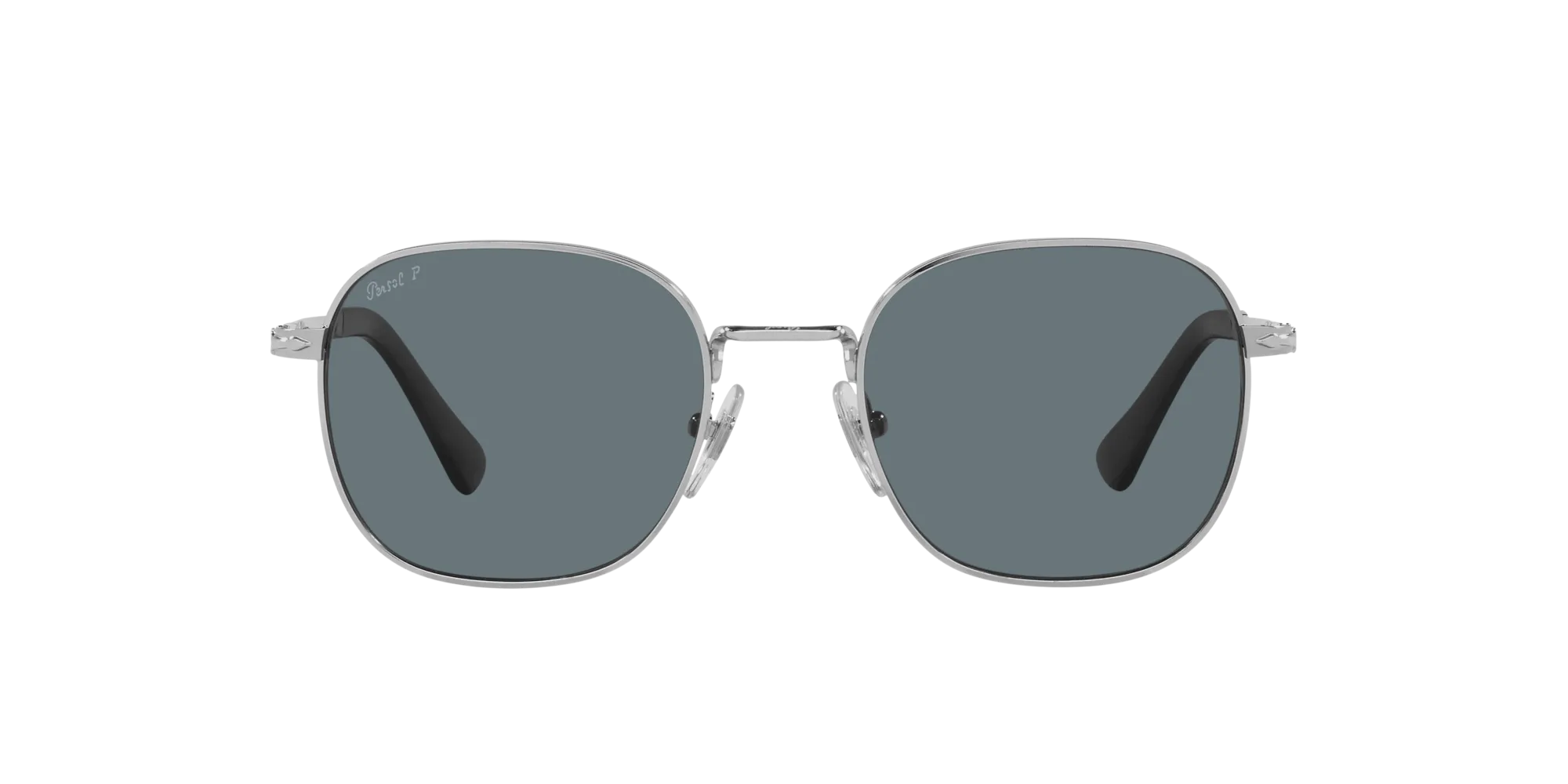 Persol PO1009S 518/3R Occhiali da sole Metallo Argento Blu Pillow Polarizzata - immagine 2