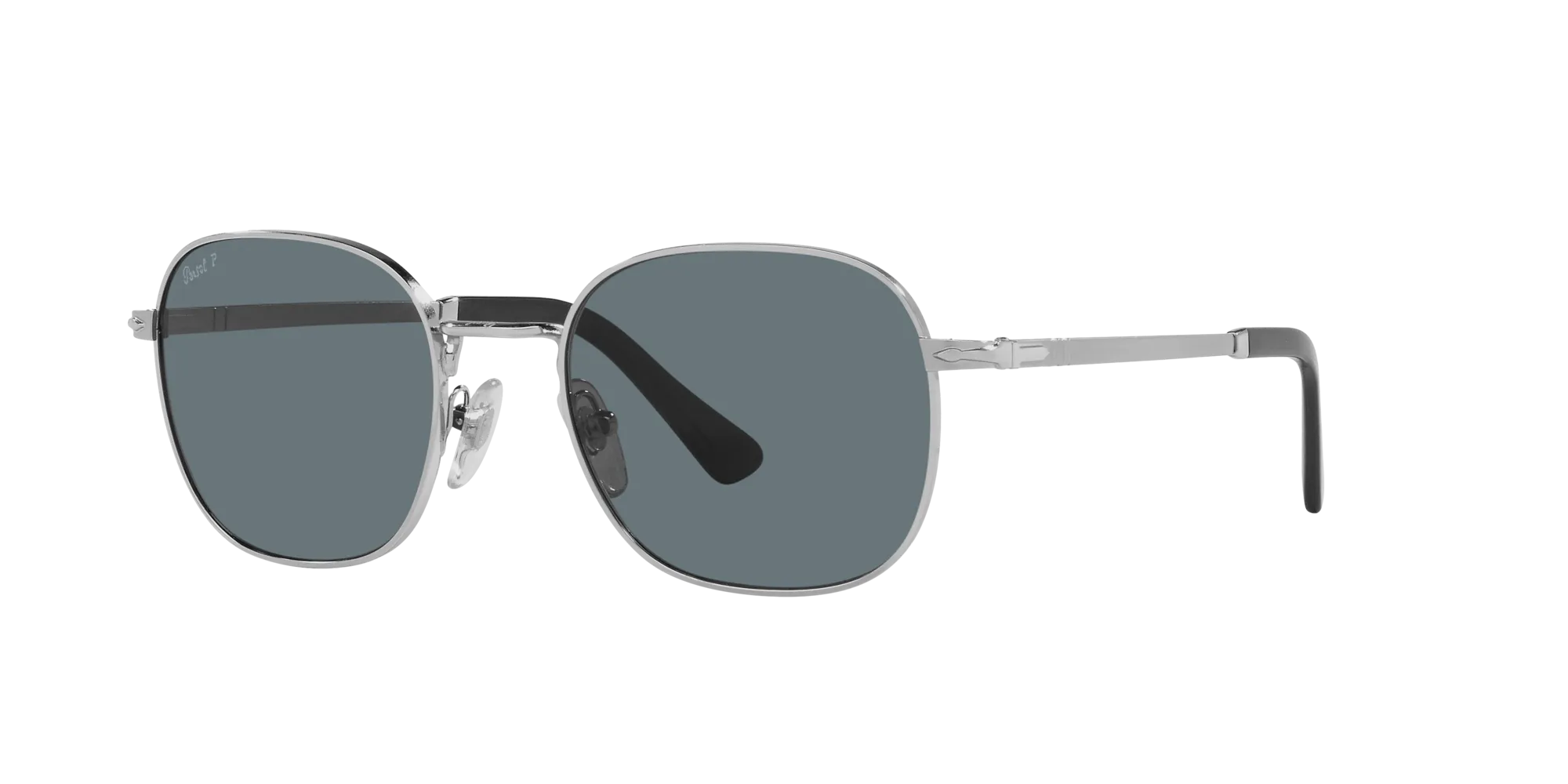 Persol PO1009S 518/3R Occhiali da sole Metallo Argento Blu Pillow Polarizzata - immagine 3