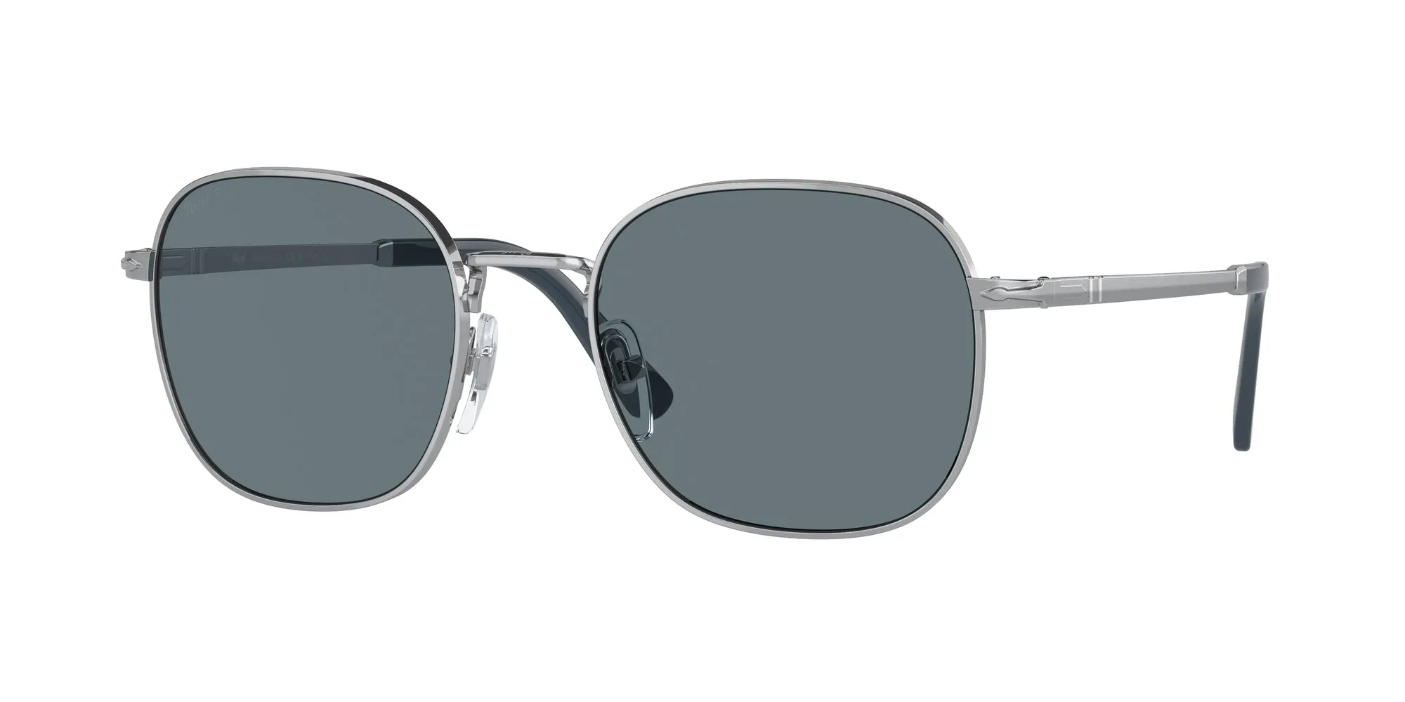 Persol PO1009S 518/3R Occhiali da sole Metallo Argento Blu Pillow Polarizzata - immagine 1