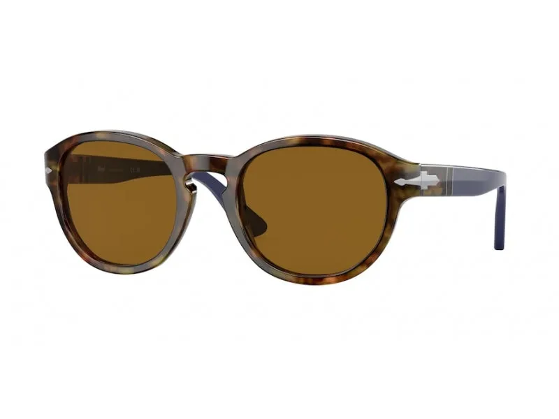 Persol PO3304S 118433 Occhiali da sole Acetato Marrone Marrone Rotonda Normale - immagine 1