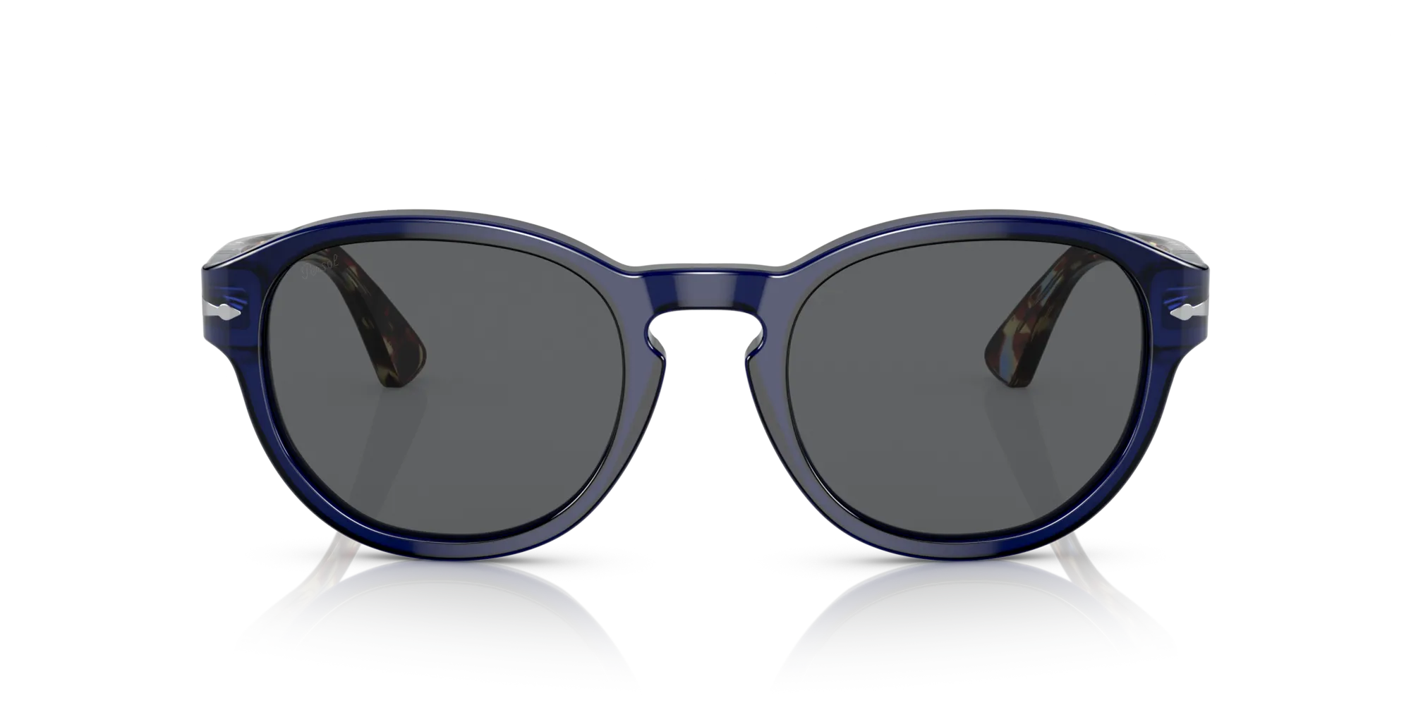 Persol PO3304S 1183B1 Occhiali da sole Acetato Blu Grigio Rotonda Normale - immagine 3