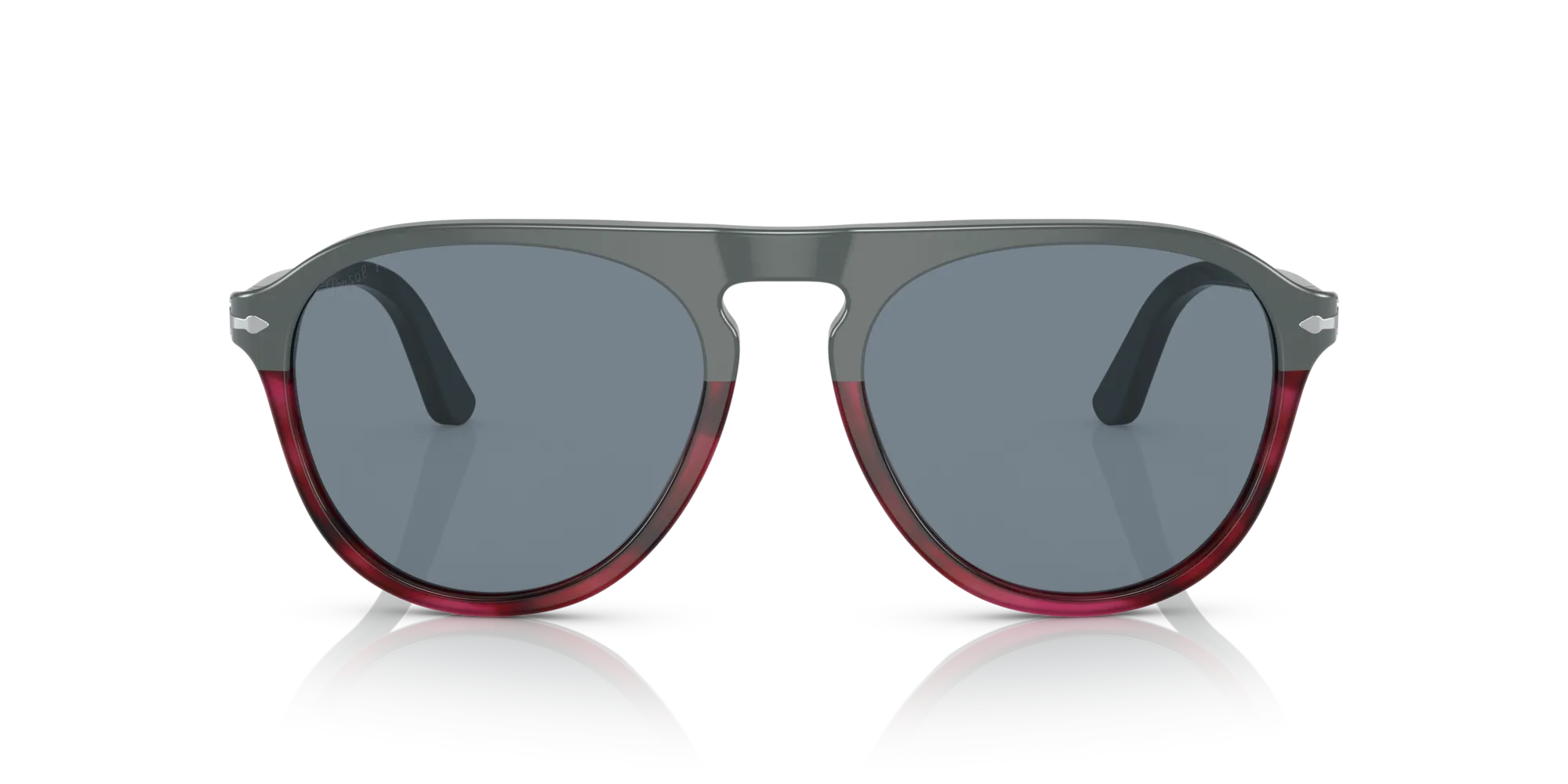 Persol PO3302S 117656 Occhiali da sole Acetato Grigio Blu Pilot Normale - immagine 3