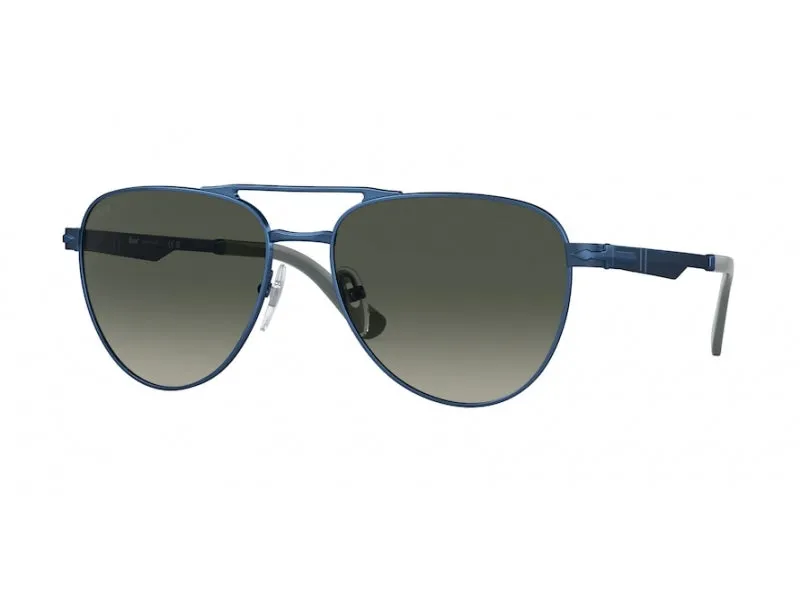 Persol PO1003S 115271 Occhiali da sole Acciaio Blu Grigio Pilot Normale Sfumato - immagine 1