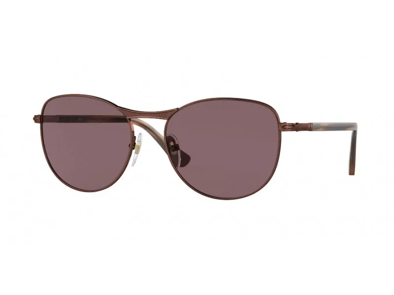 Persol PO1002S 1124AF Occhiali da sole Metallo Marrone Viola Pantos Polarizzata - immagine 1