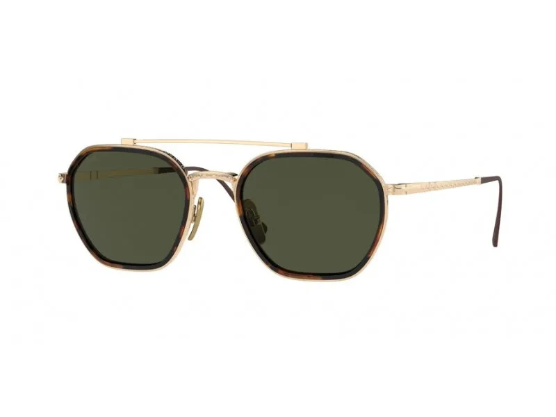 Persol PO5010ST 801331 Occhiali da sole Titanio Oro Verde Squadrata Normale - immagine 1