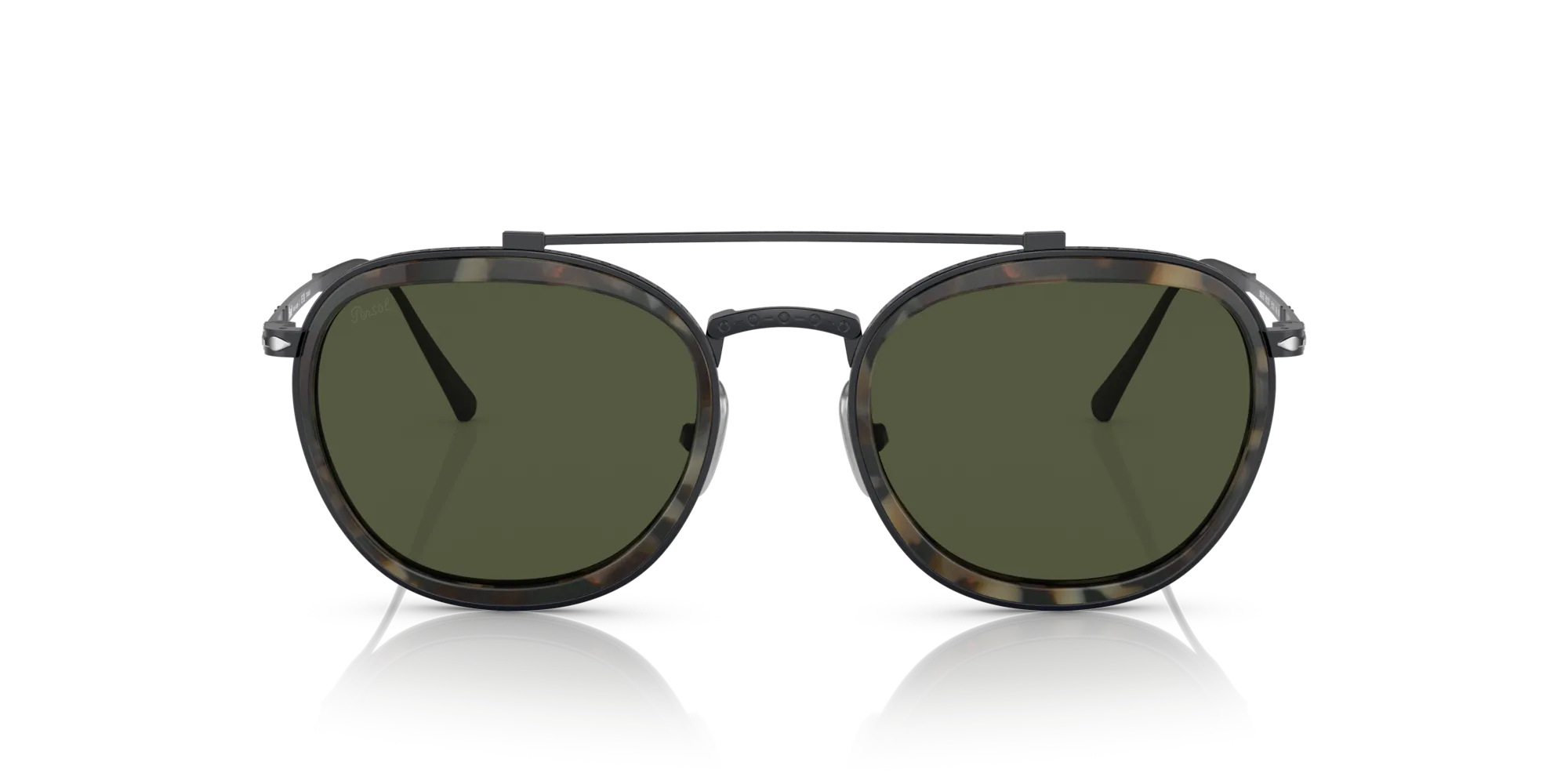 Persol PO5008ST 801531 Occhiali da sole Titanio Nero Verde Pantos Normale - immagine 3