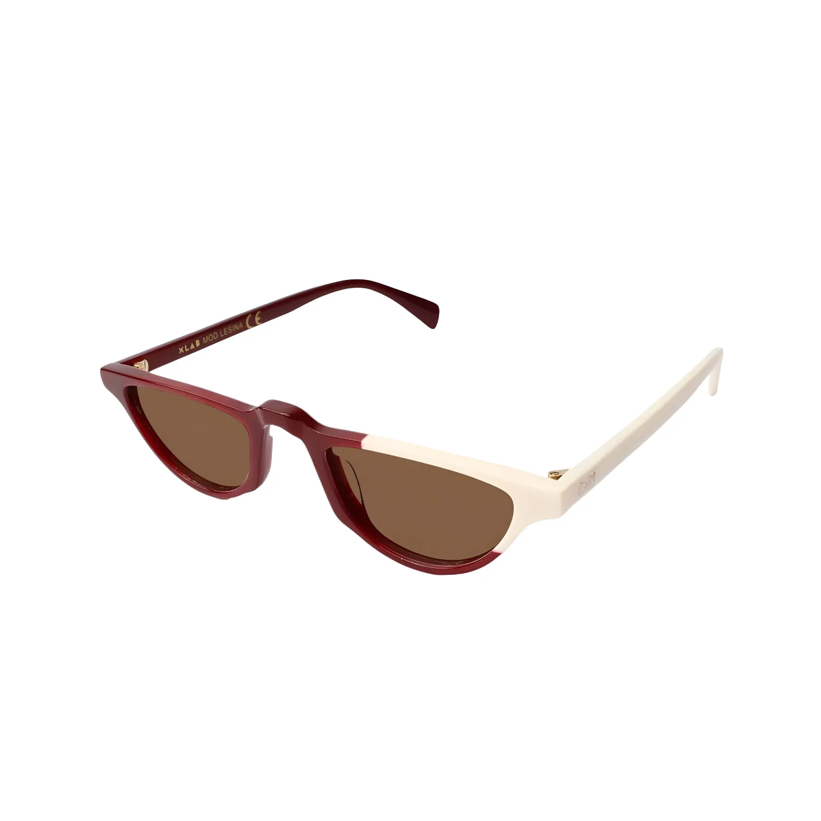 XLAB Lesina Occhiali da sole Acetato Bordeaux Marrone Geometrica Polarizzata - immagine 1