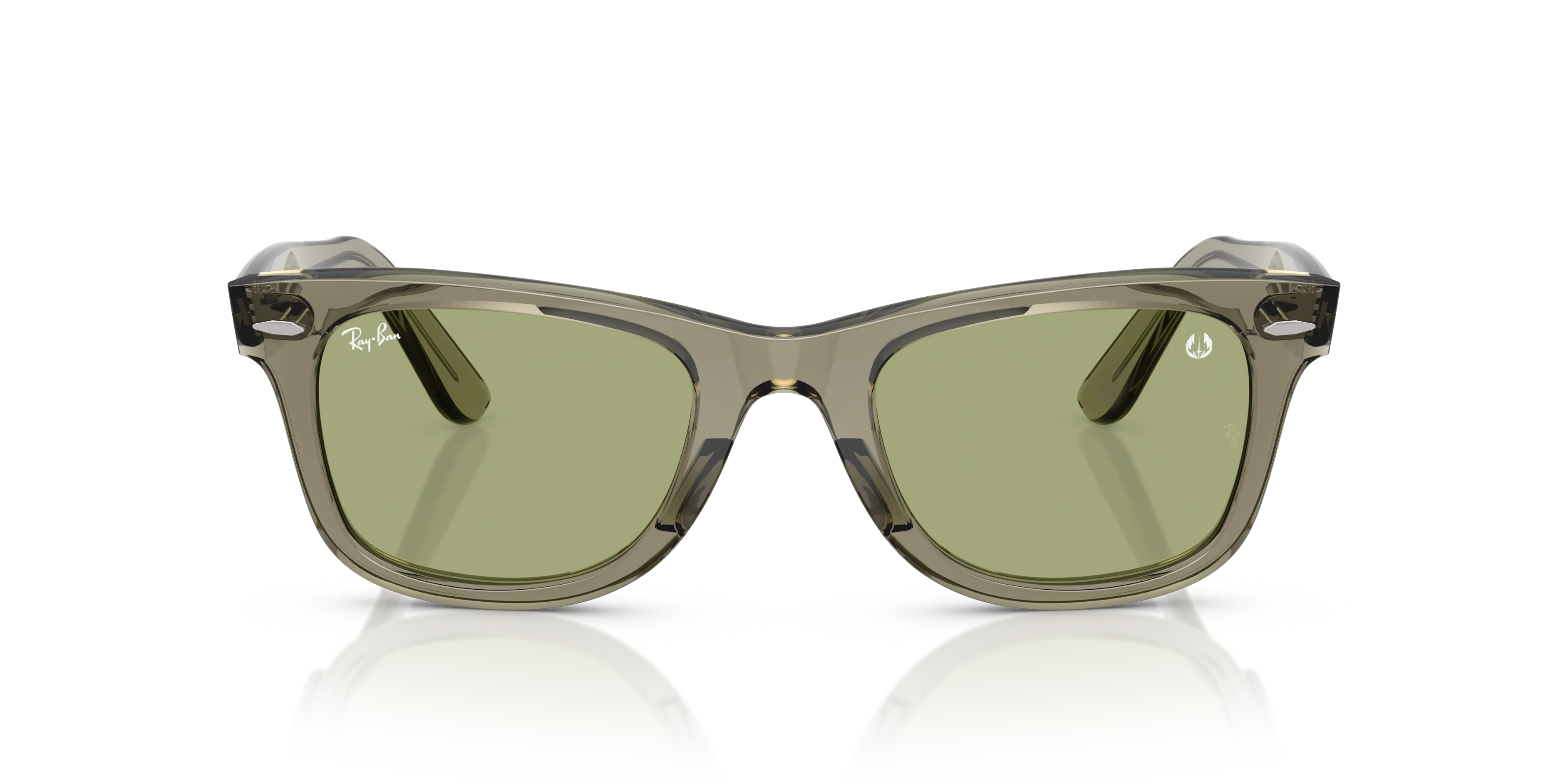 Ray - Ban RB2140 WAYFARER 68694E Occhiali da sole Acetato Verde Verde Squadrata Normale - immagine 3