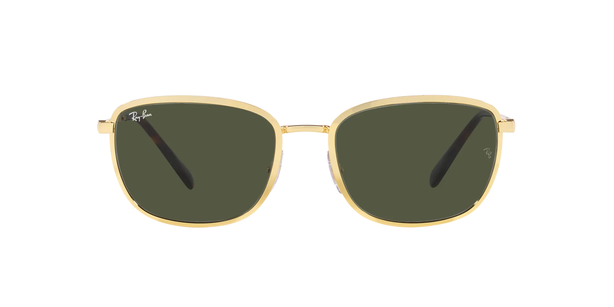 Ray - Ban RB3705 001/31 Occhiali da sole Metallo Oro Verde Squadrata Normale - immagine 2