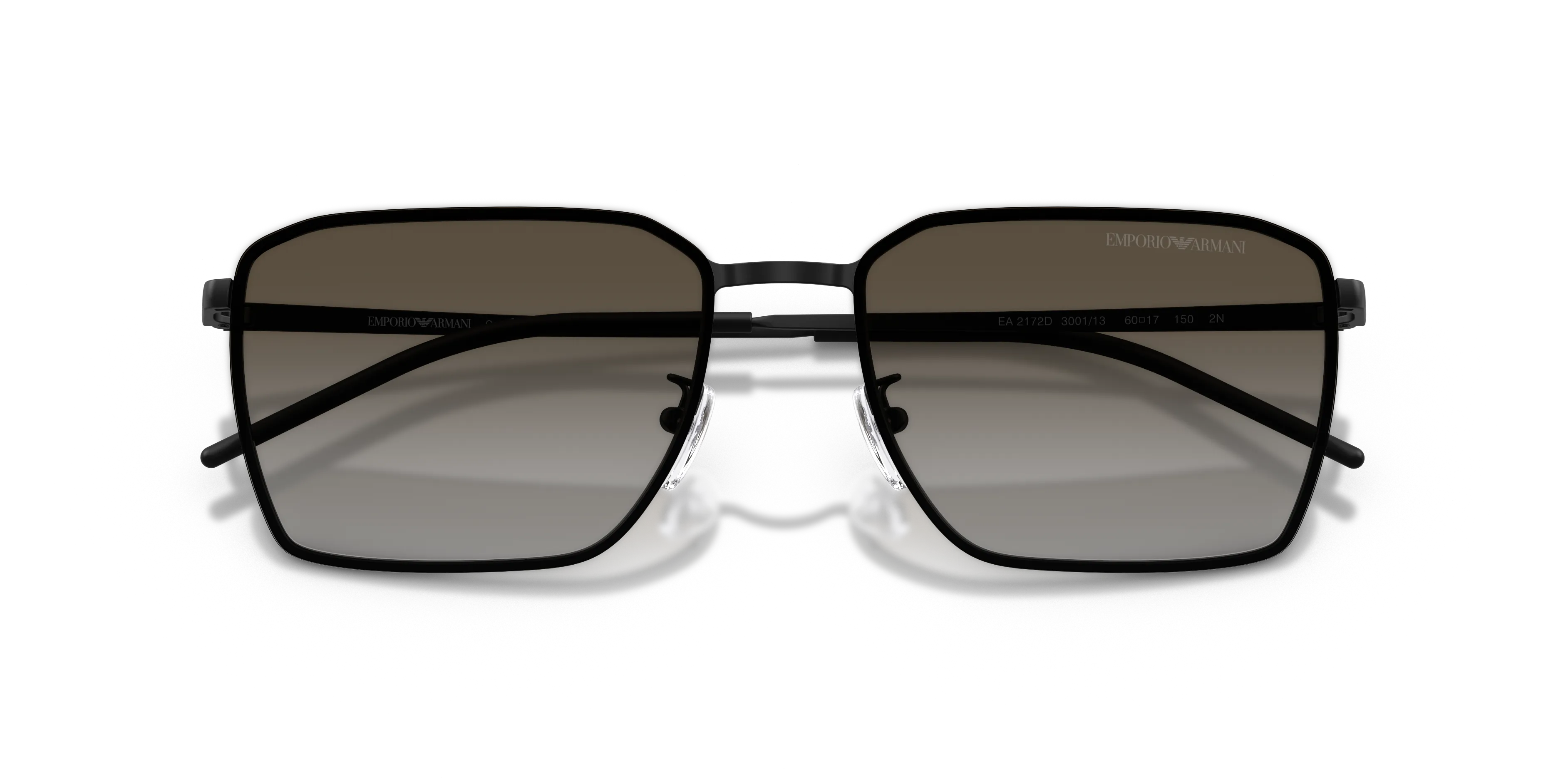 Emporio Armani EA2172D 300113 Occhiali da sole Metallo Nero Grigio Squadrata Normale Sfumato - immagine 2