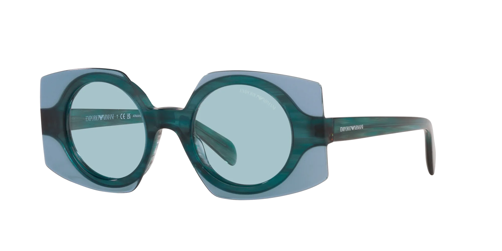 Emporio Armani EA4207 603180 Occhiali da sole Acetato Blu Blu Squadrata Normale - immagine 3