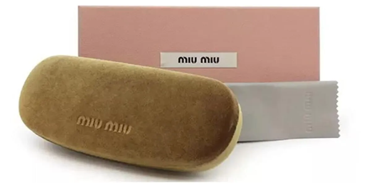 Miu Miu MU 11QS RASOIR UA44N2 Occhiali da sole Acetato Rosso Grigio Geometrica Normale Sfumato - immagine 2