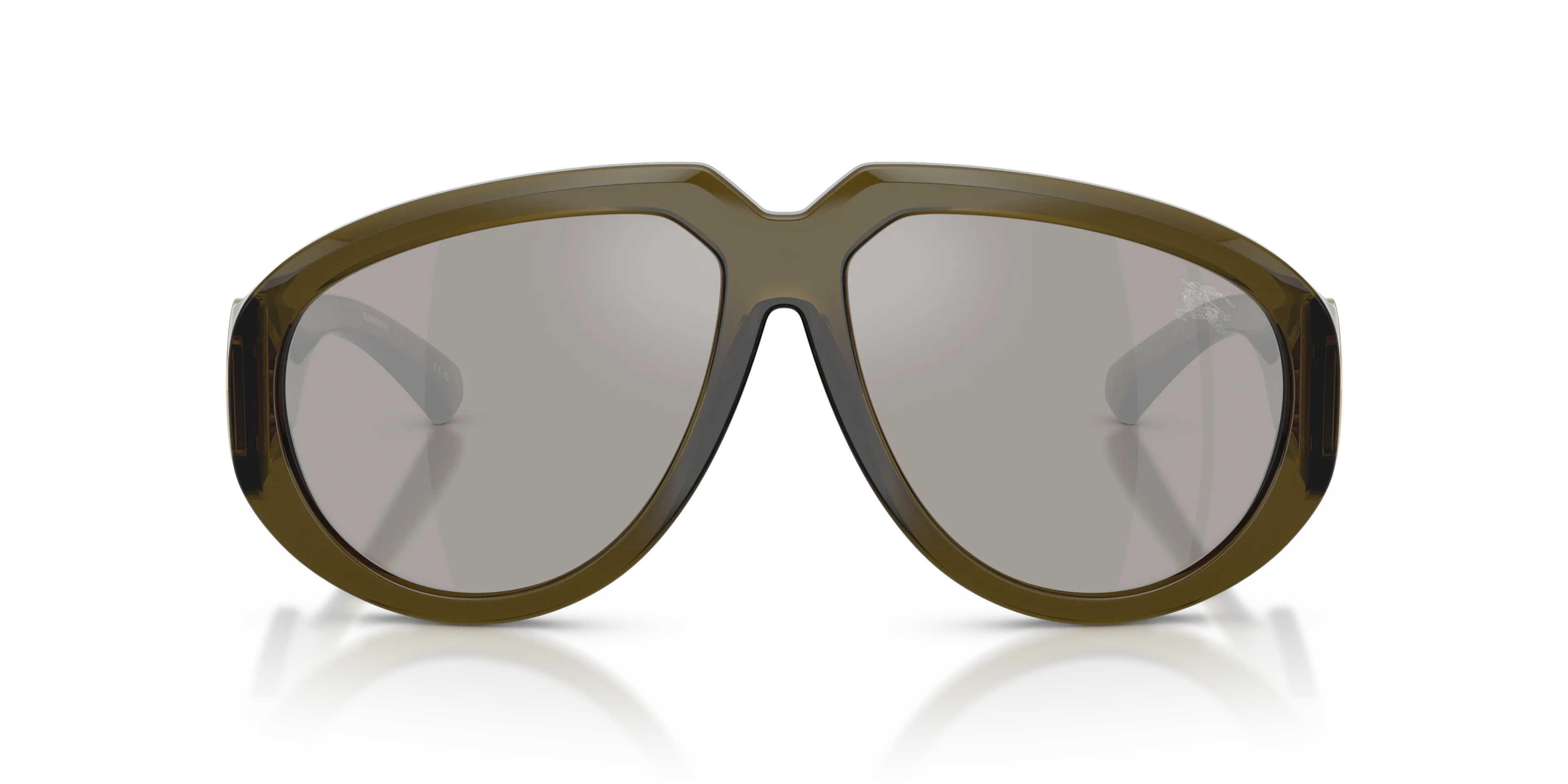 Burberry BE4479U 41946G Occhiali da sole Iniettato Verde Grigio Pilot Specchiate - immagine 3