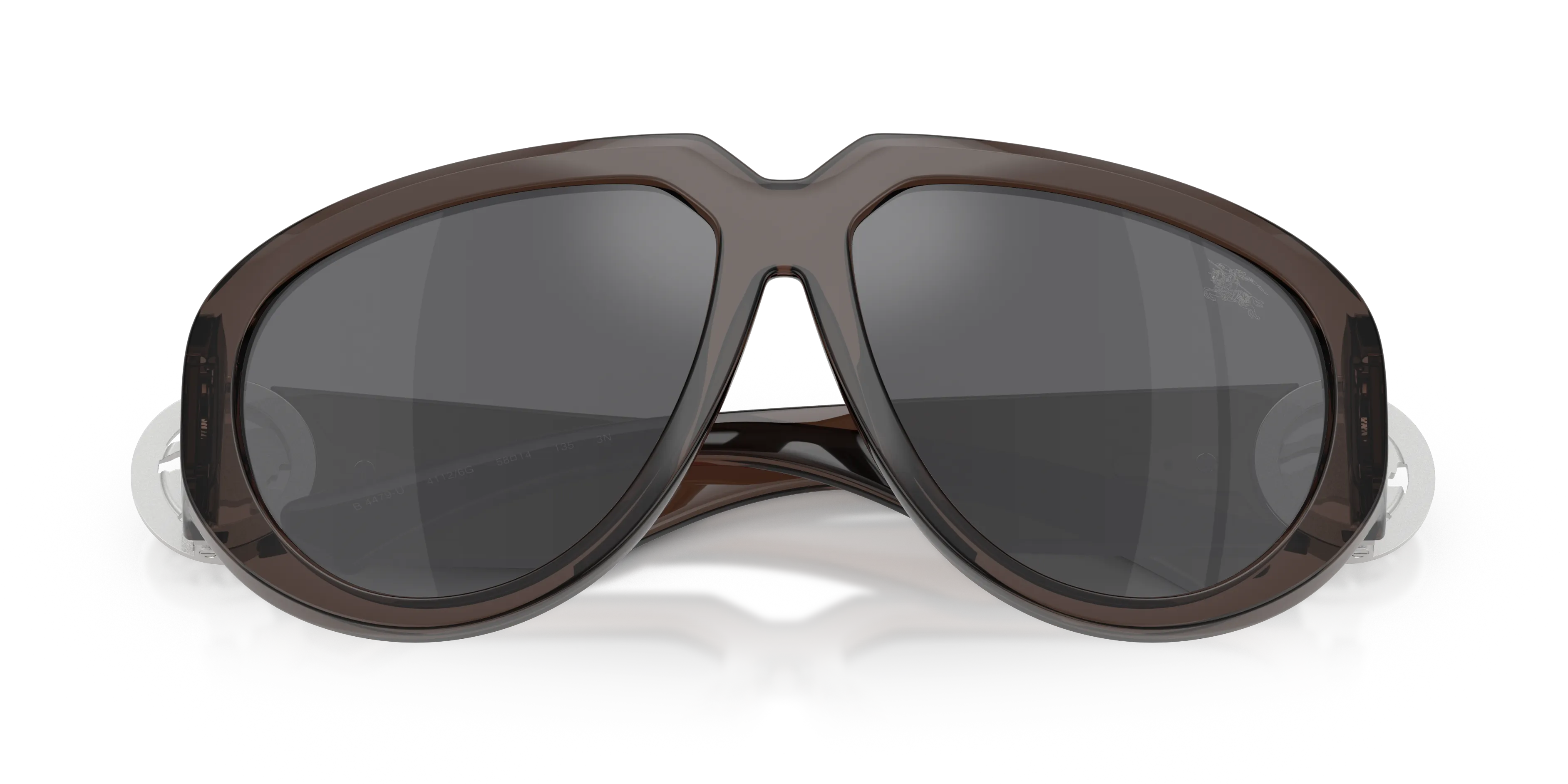 Burberry BE4479U 41126G Occhiali da sole Iniettato Grigio Grigio Pilot Specchiate - immagine 2
