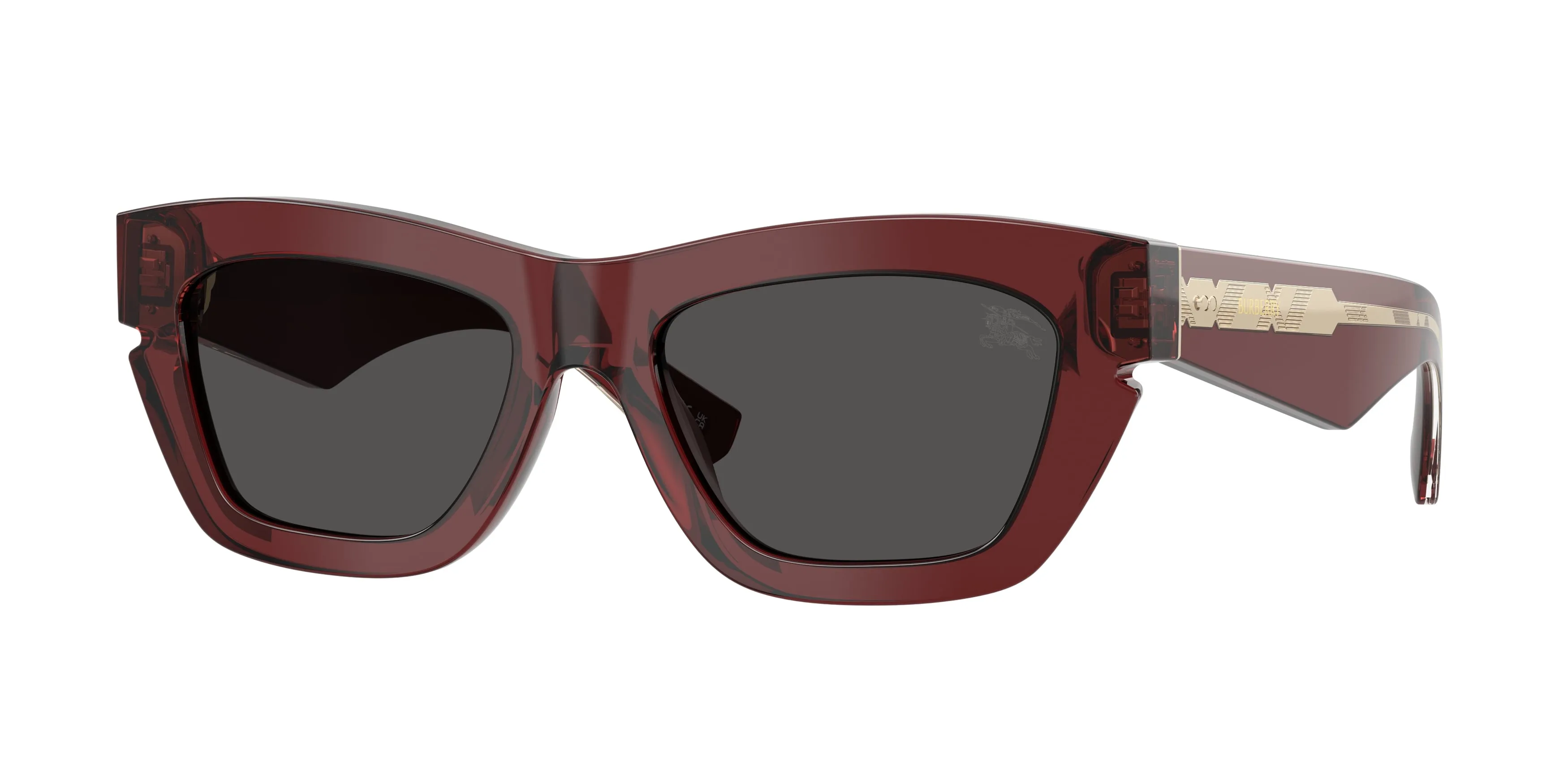 Burberry BE4454 412887 Occhiali da sole Acetato Rosso Grigio Cat Eye Normale - immagine 1