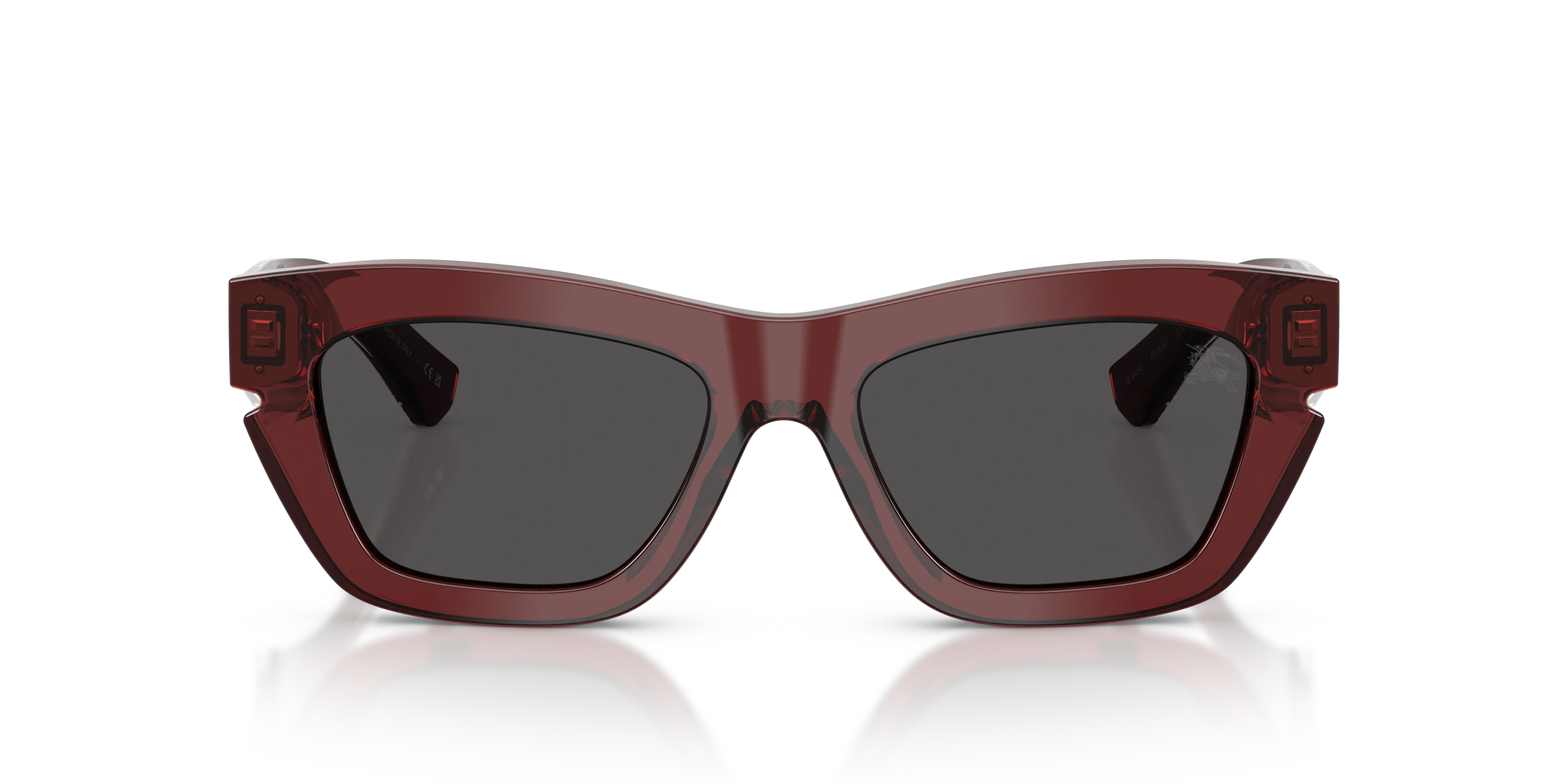 Burberry BE4454 412887 Occhiali da sole Acetato Rosso Grigio Cat Eye Normale - immagine 3