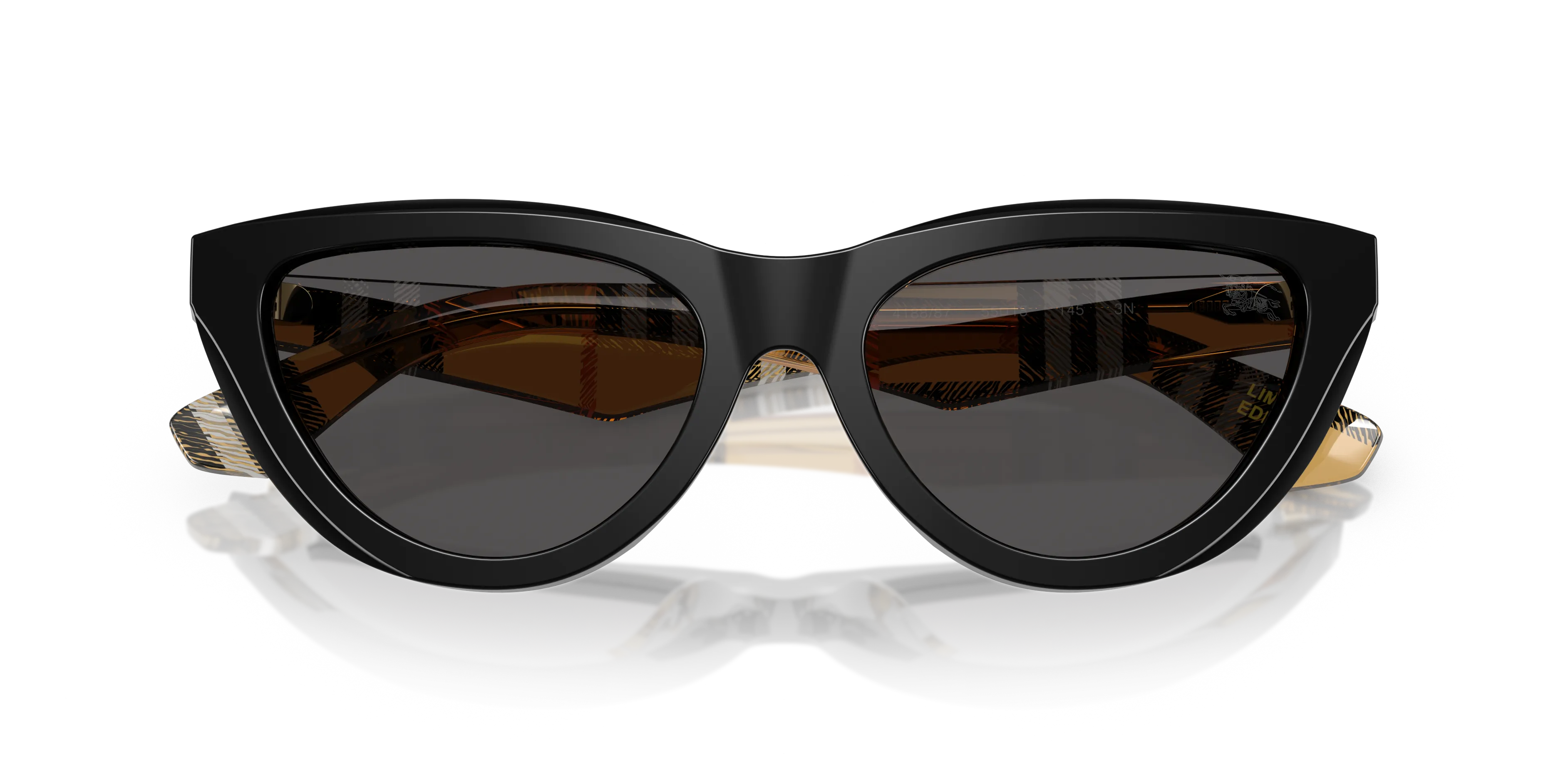 Burberry BE4436U 418887 Occhiali da sole Acetato Nero Grigio Cat Eye Normale - immagine 2