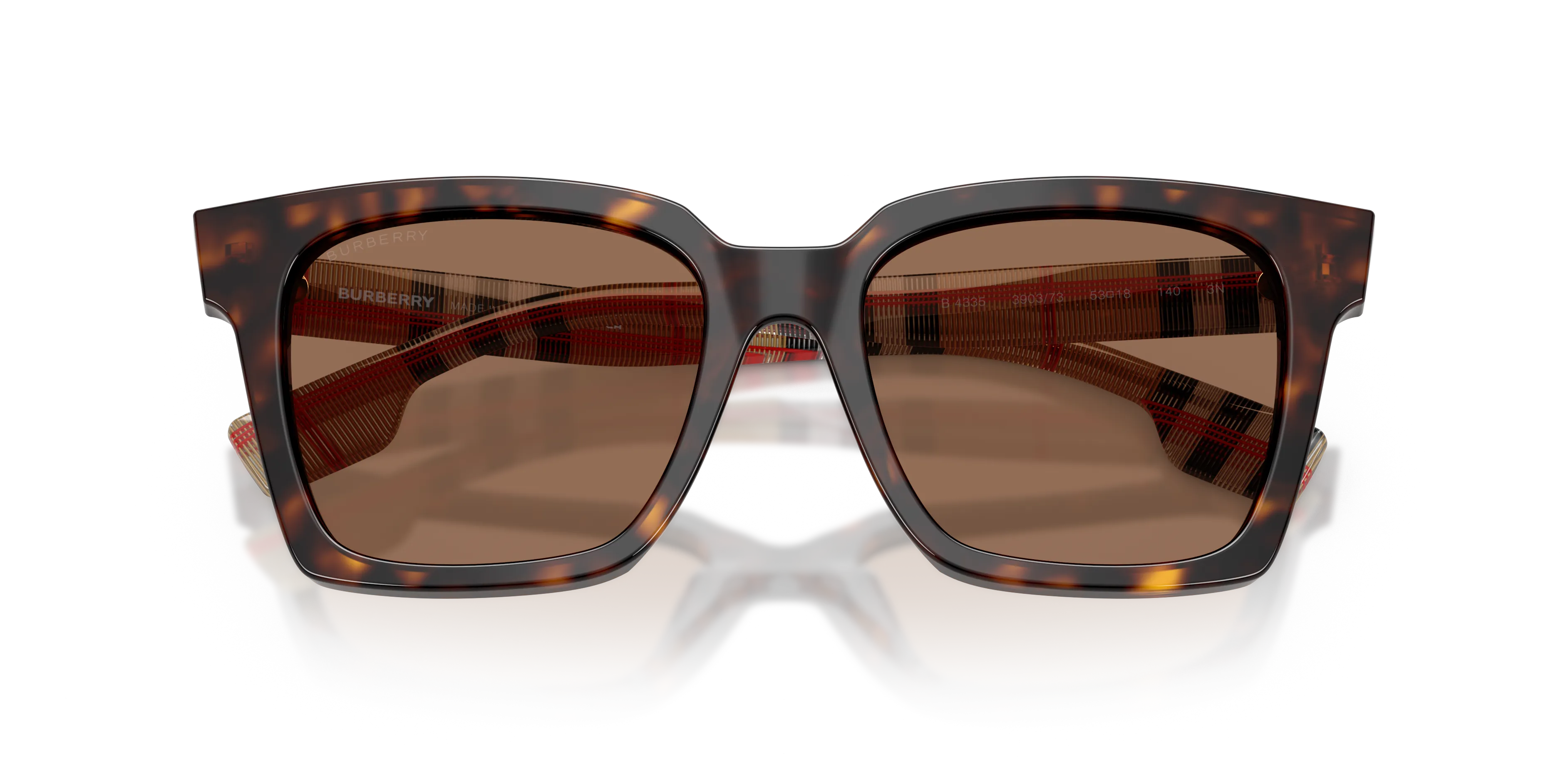 Burberry BE4335 MAPLE 390373 Occhiali da sole Acetato Marrone Marrone Squadrata Normale - immagine 2