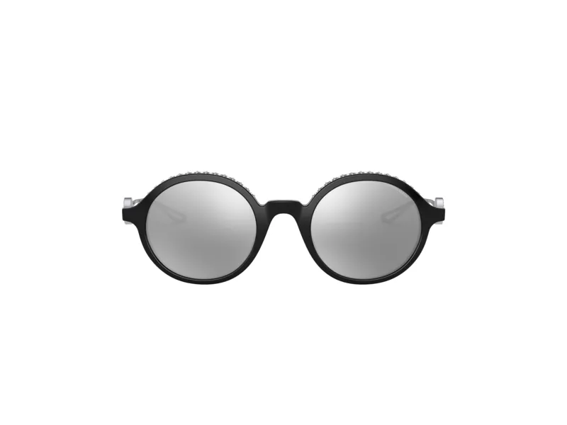 Giorgio Armani AR8127B 50016G Occhiali da sole Acetato Nero Grigio Rotonda Specchiate - immagine 2