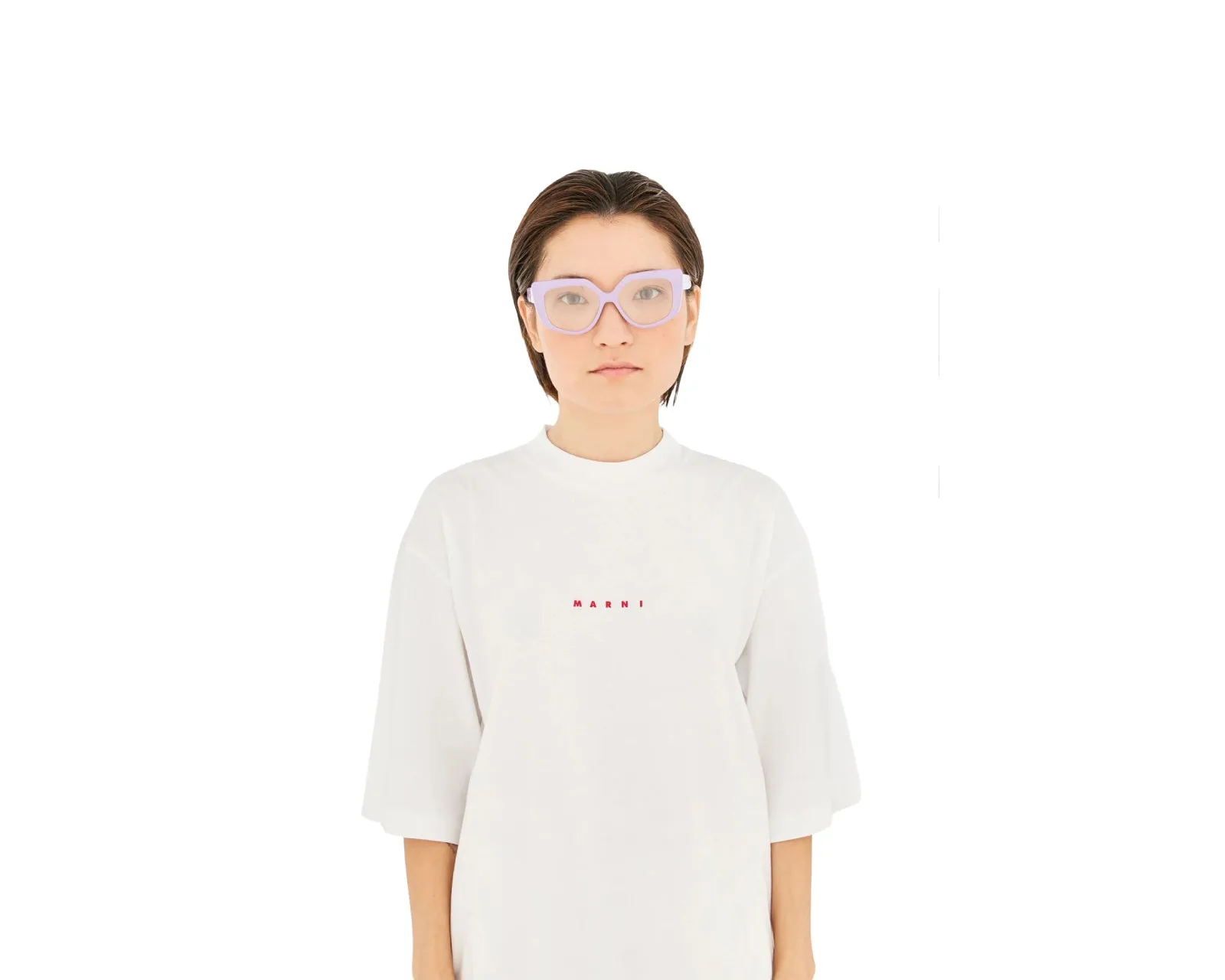 Marni LDO Zvier Violet Montature da vista Acetato Viola Geometrica - immagine 4
