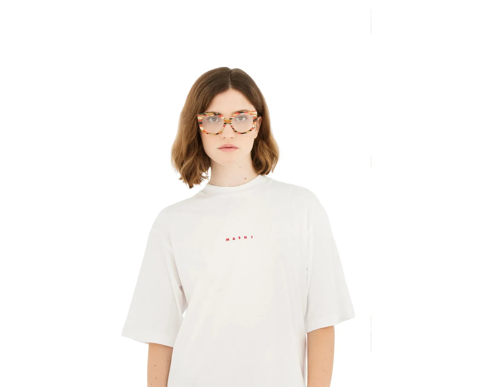 Marni 7VW Zvier Stripes Montature da vista Acetato Fantasia Geometrica - immagine 4