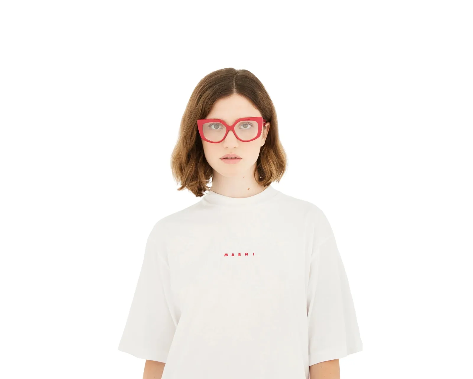 Marni FWY Zvier Red Montature da vista Acetato Rosso Geometrica - immagine 4